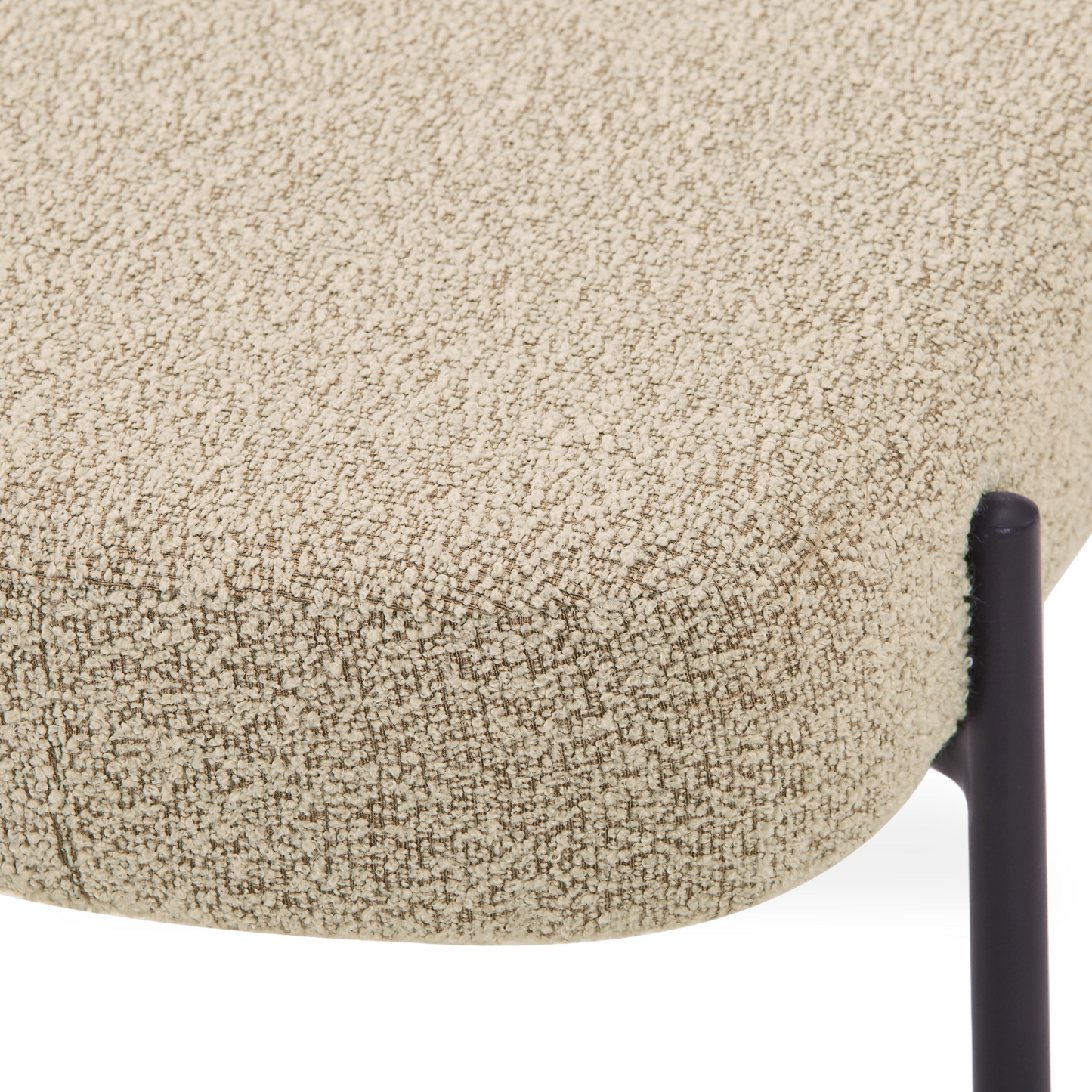 Helena banc en bouclé beige 100x36x43 cm