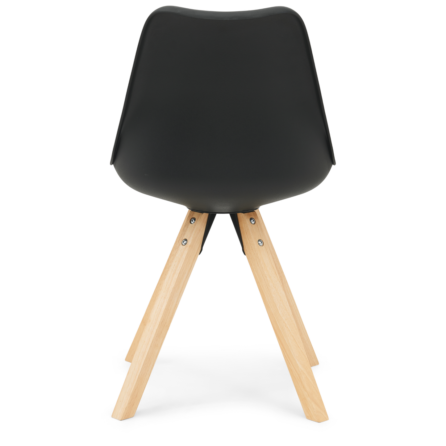 Aria - Chaise de salle à manger noire avec pieds en bois