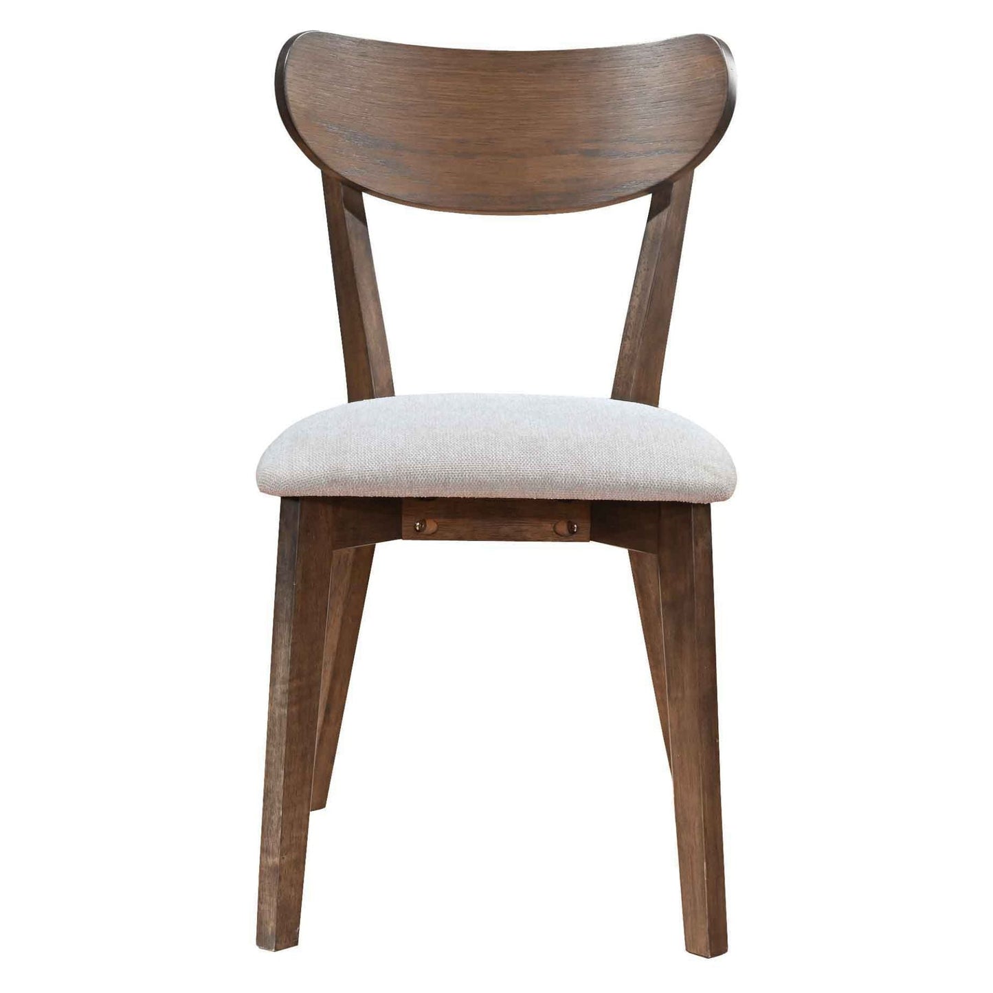 Rickie - Chaise de salle à manger en bois de chêne fumé avec siège rembourré