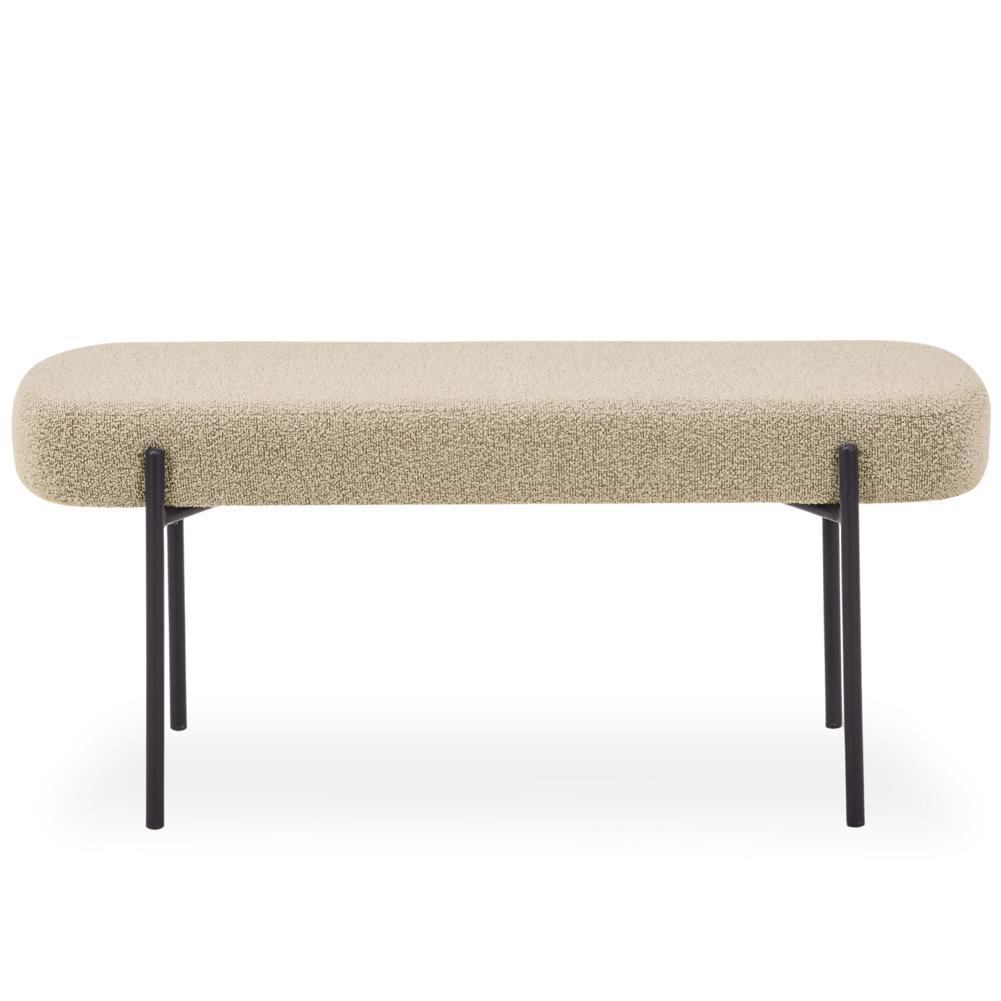 Helena banc en bouclé beige 100x36x43 cm