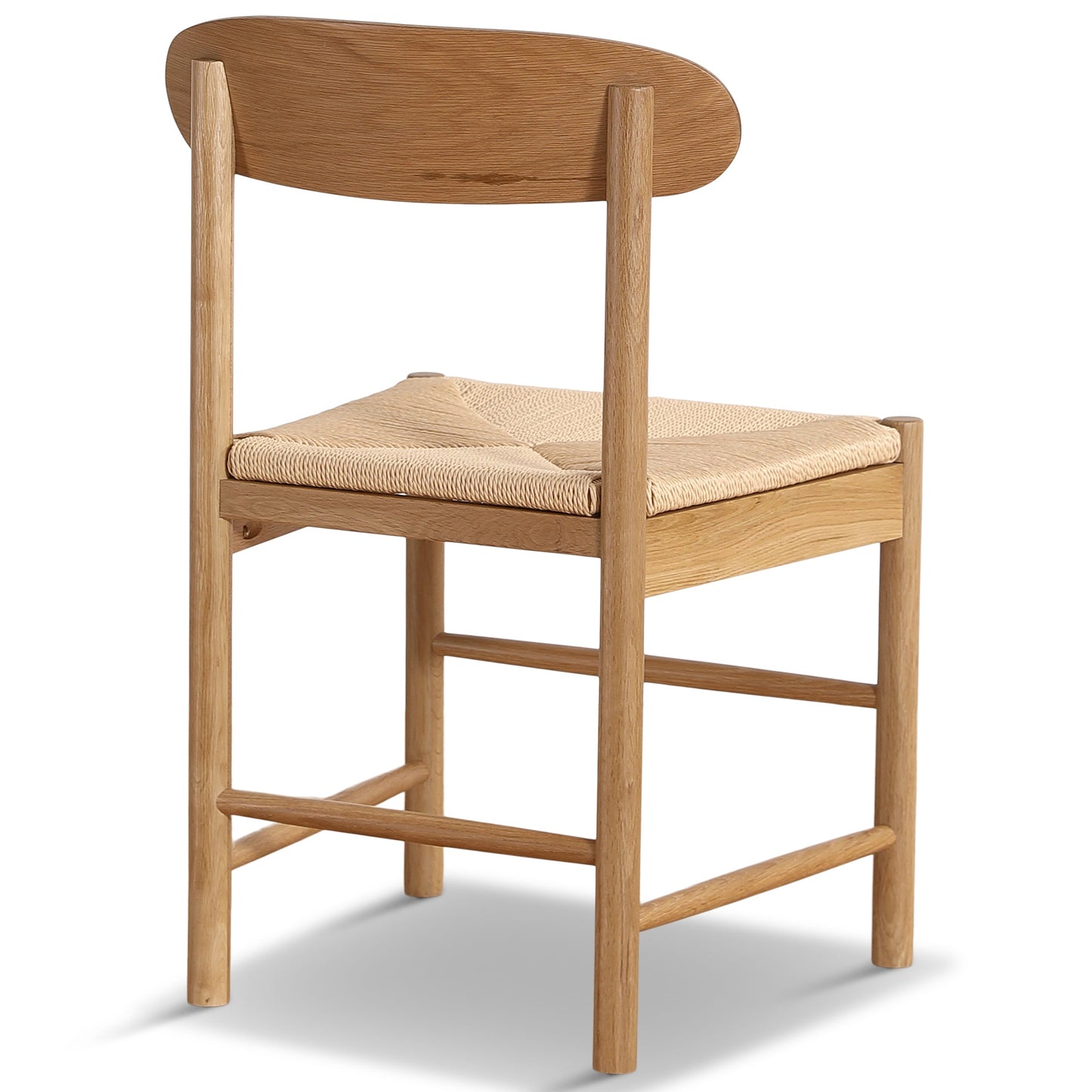 Madison - Chaise en bois en chêne avec assise tressée