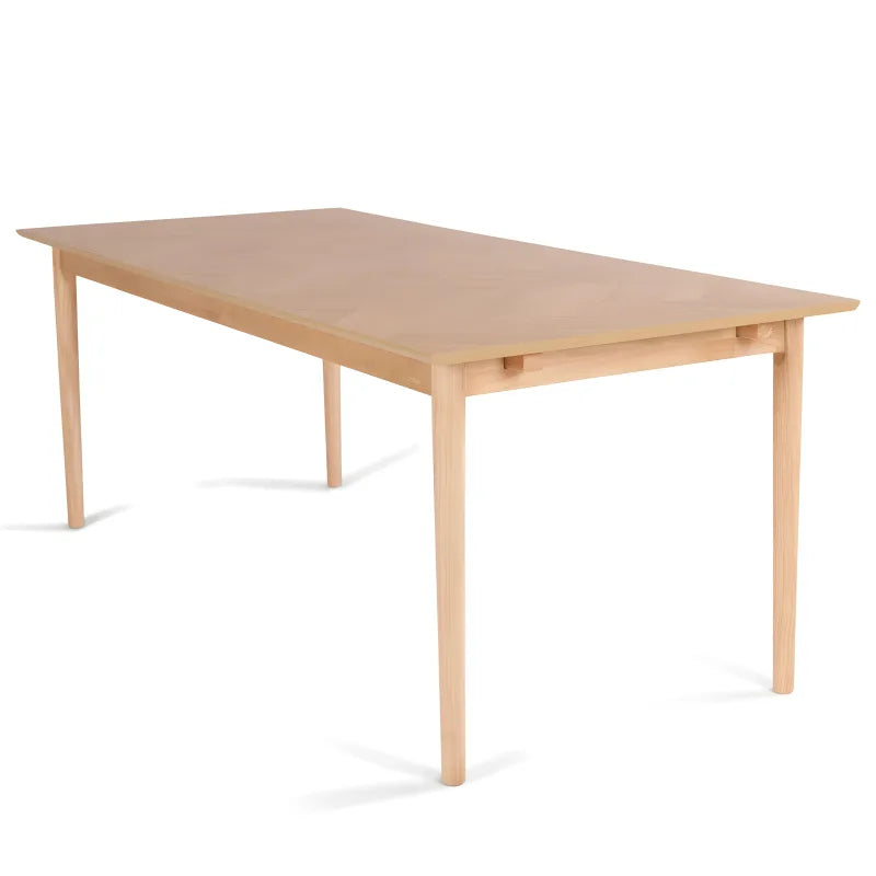 Megan - Table à manger en placage de chêne 200/300 x 90 cm (inclut 2 rallonges)
