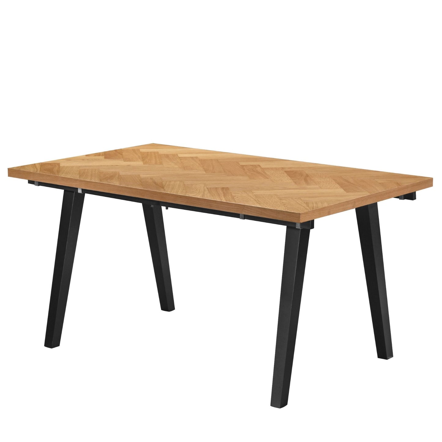 Madelina - Table 150/240 x 90 cm en placage de chêne laqué (prête pour rallonges)