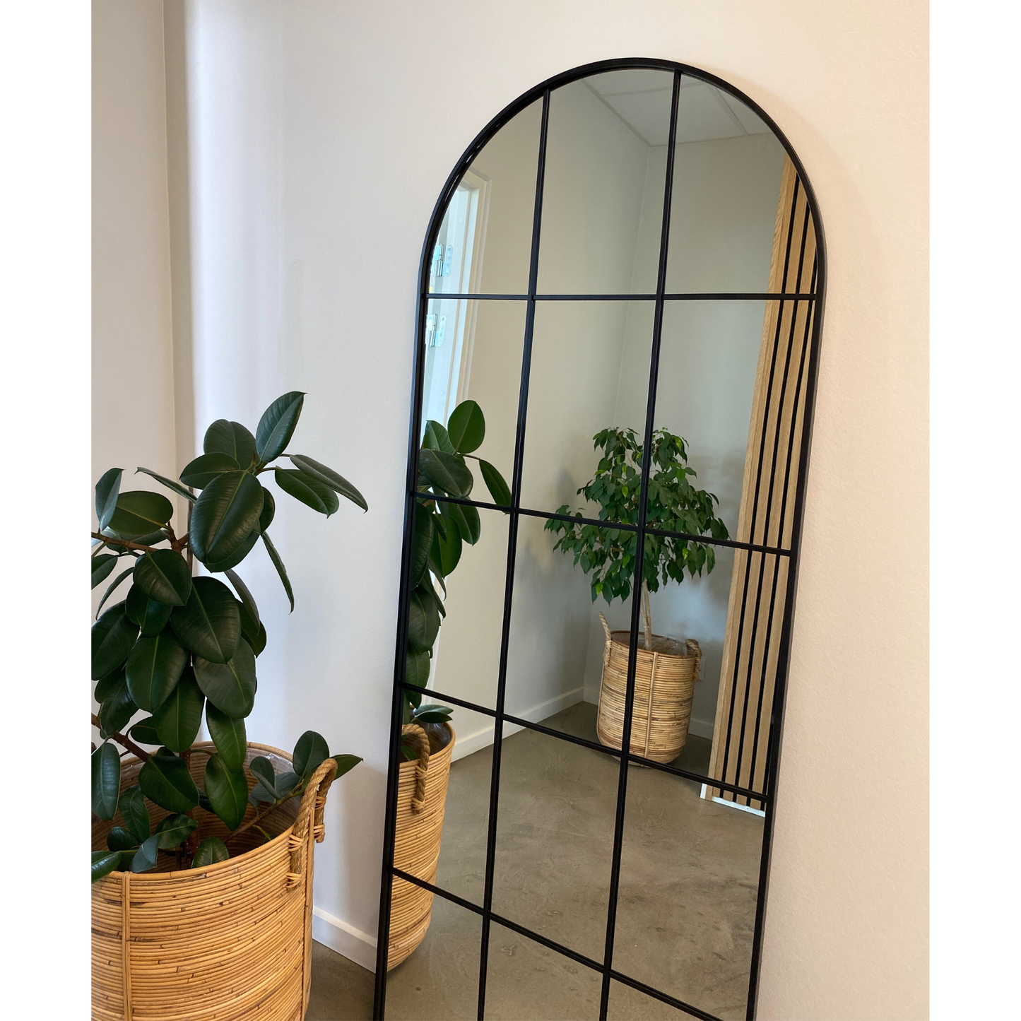 Mia - Miroir de style New York avec cadre noir 70 x 180 cm