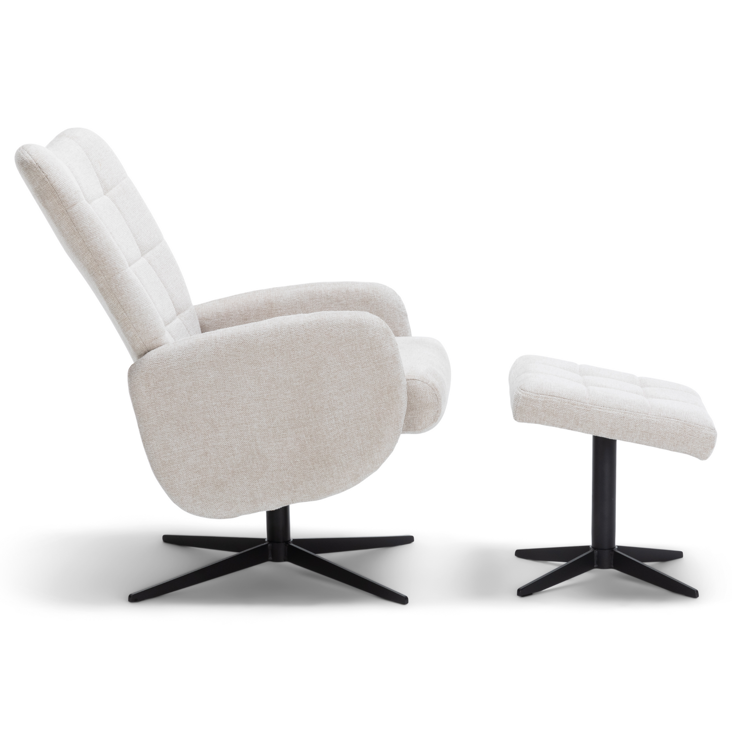 Alfred - Fauteuil inclinable avec repose-pieds - Beige