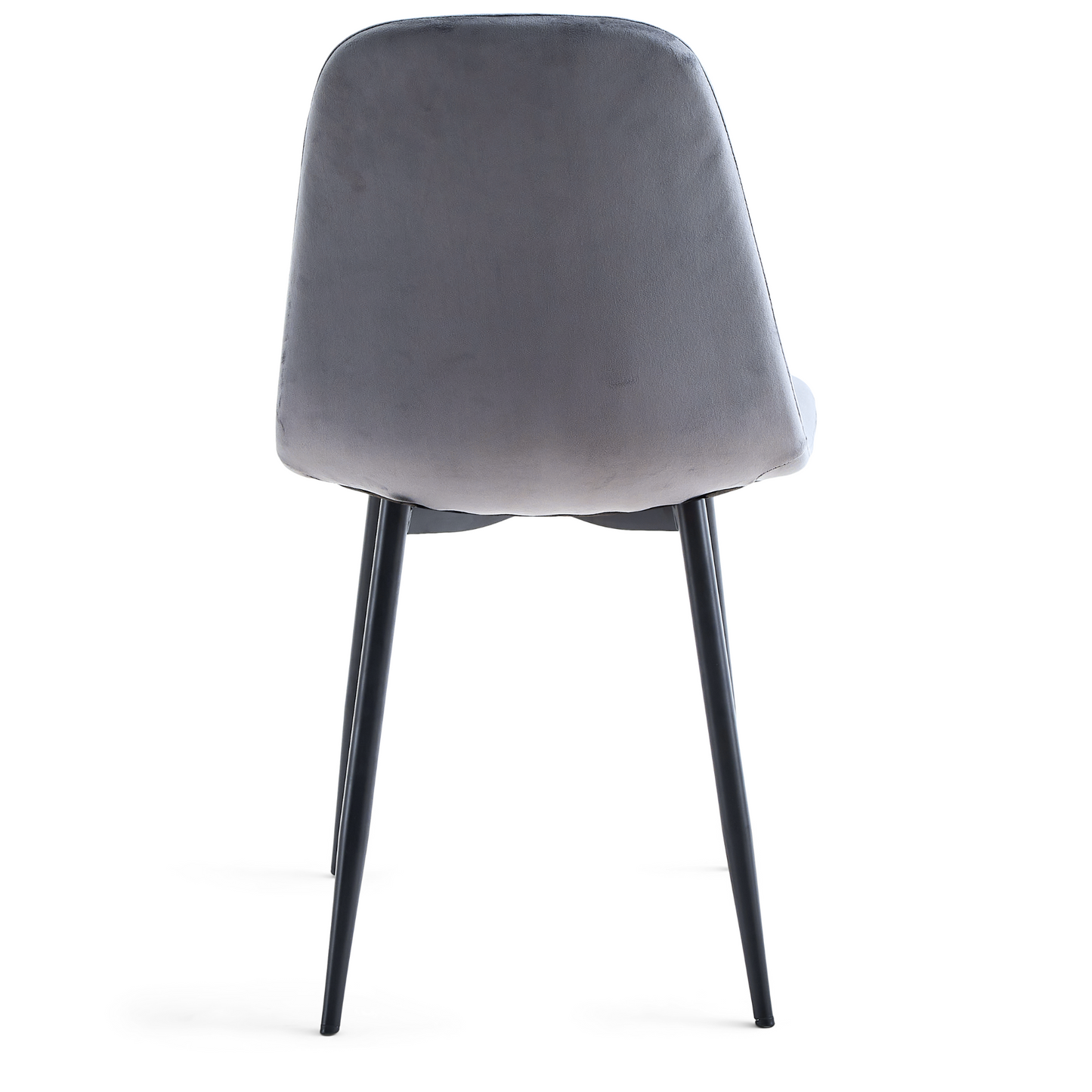 Anna - Chaise de salle à manger rembourrée en velours gris