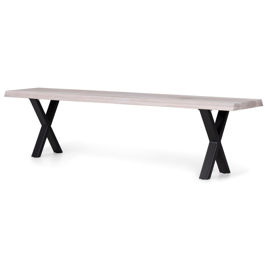 Aura - Banc de table en chêne blanc huilé