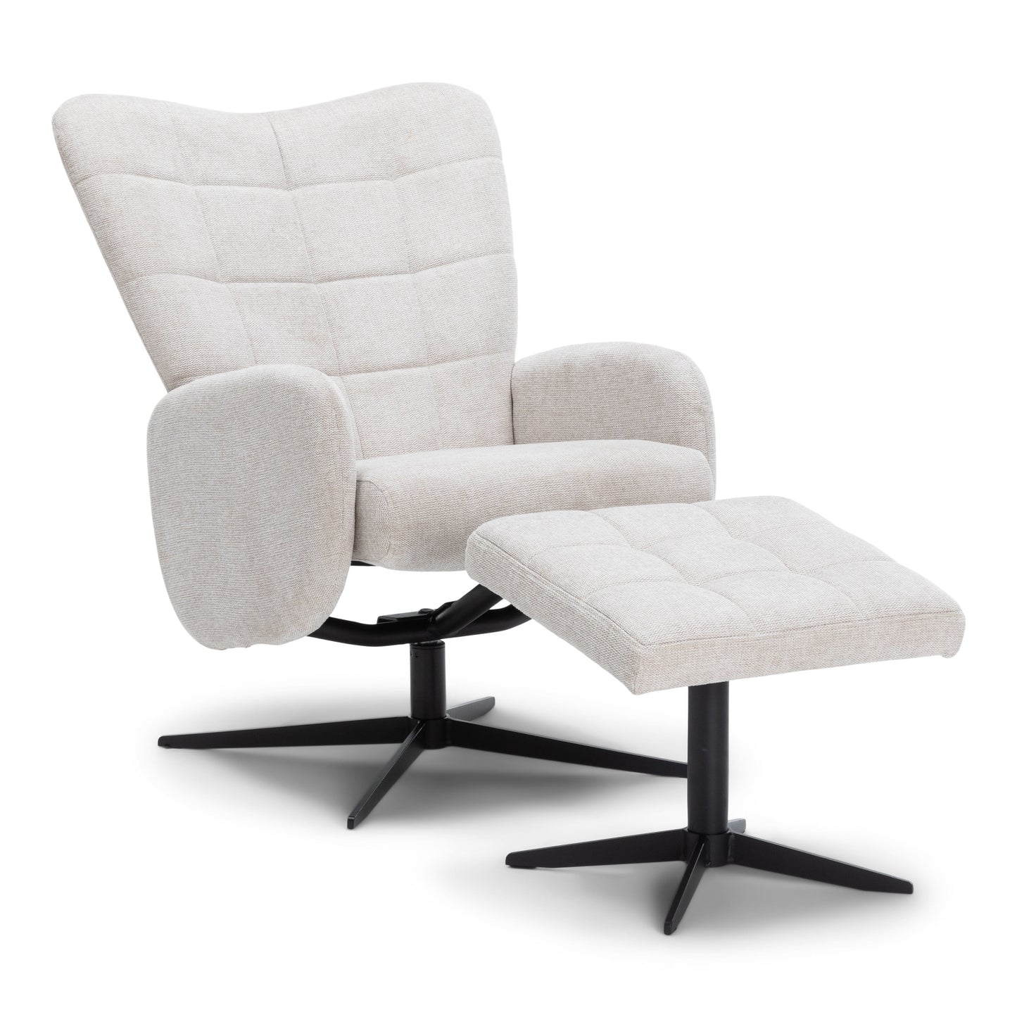 Alfred - Fauteuil inclinable avec repose-pieds - Beige