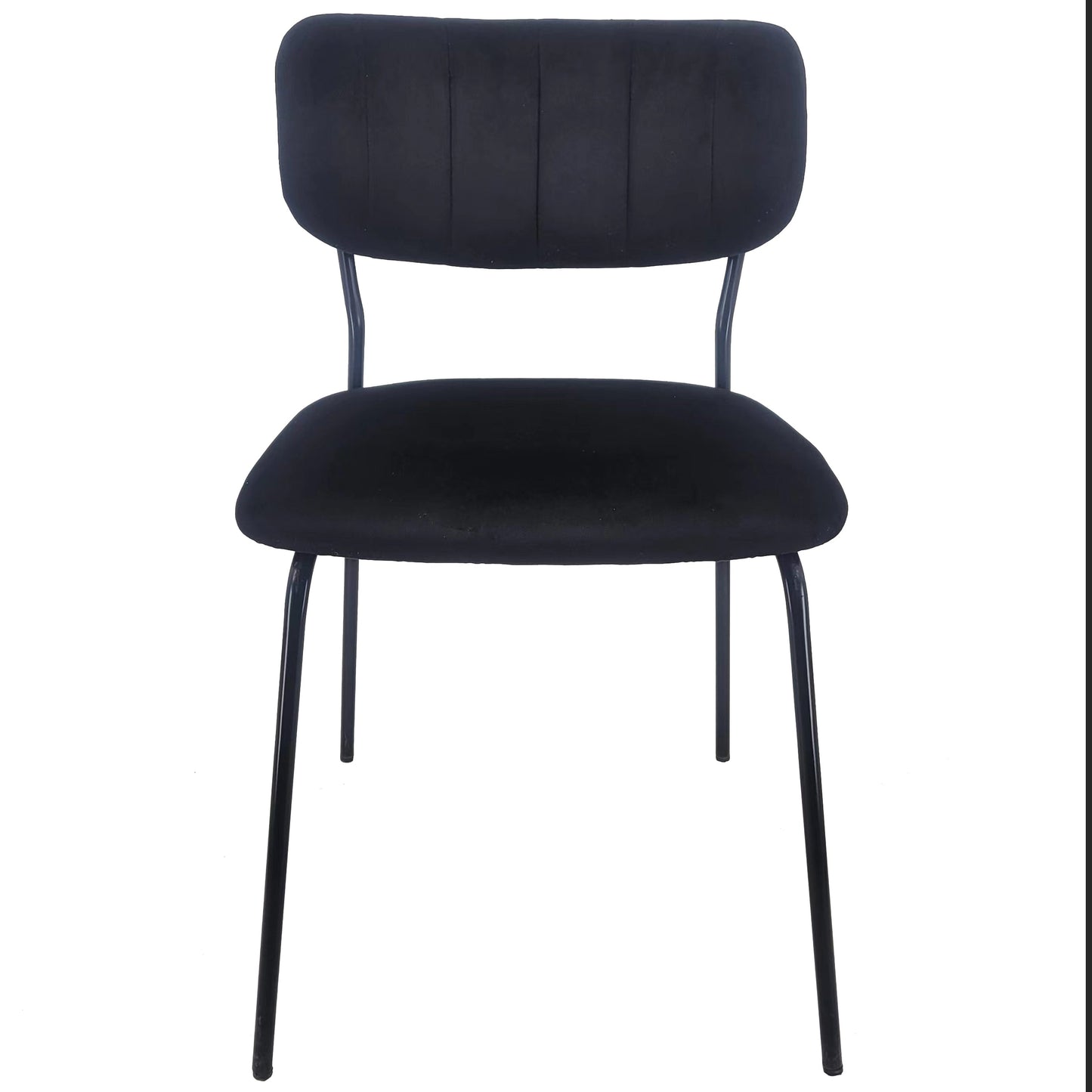 Lucia - Chaise de salle à manger en velours noir