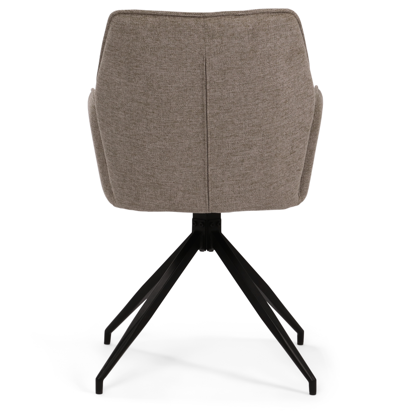 Carina - Chaise de salle à manger en tissu sable avec rotation à 360 degrés