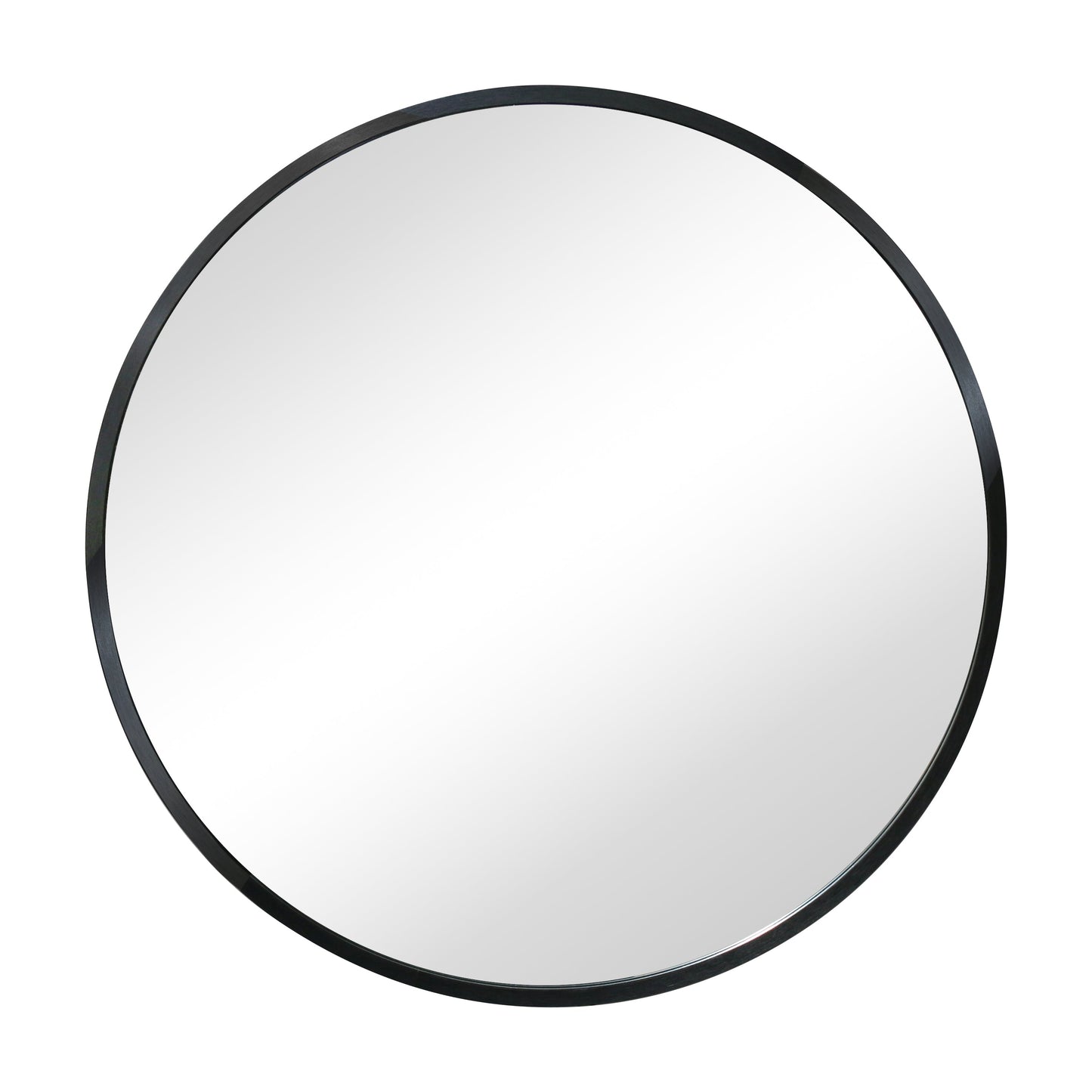 Miroir rond avec cadre noir Ø70 cm