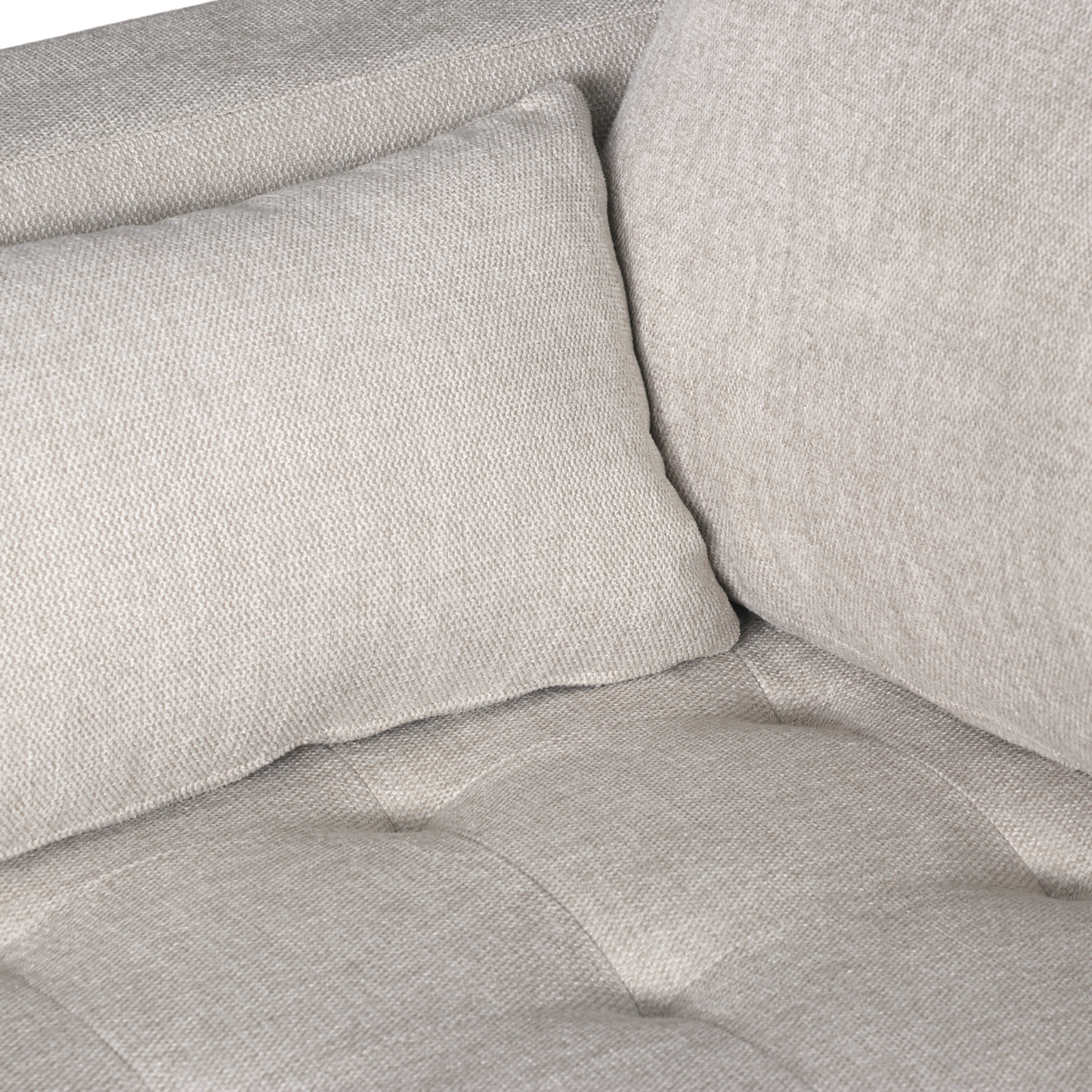 Canapé - Chaise longue réversible beige droite et gauche L:290 x P:96 x H:80 cm