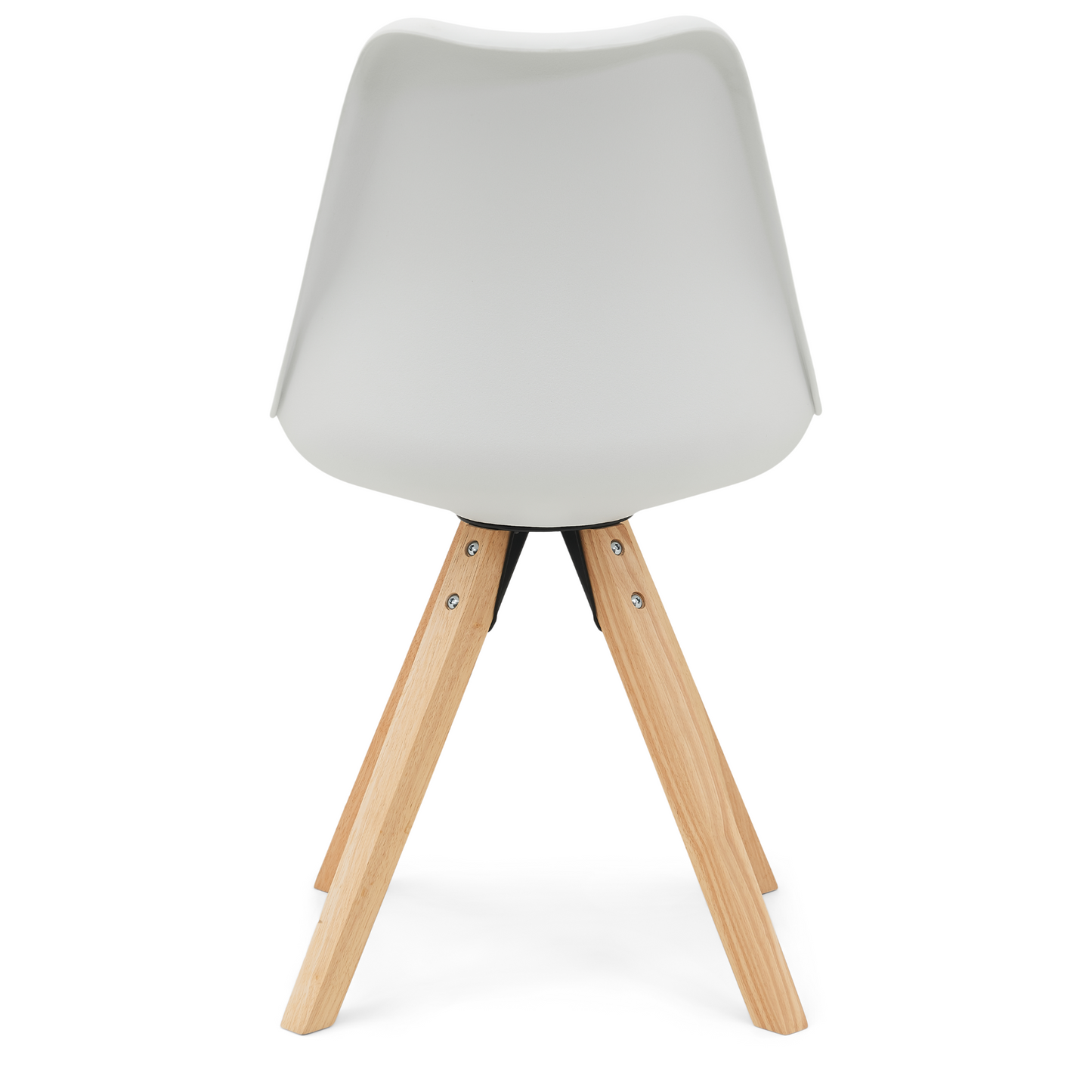 Aria - Chaise de salle à manger blanche avec pieds en bois