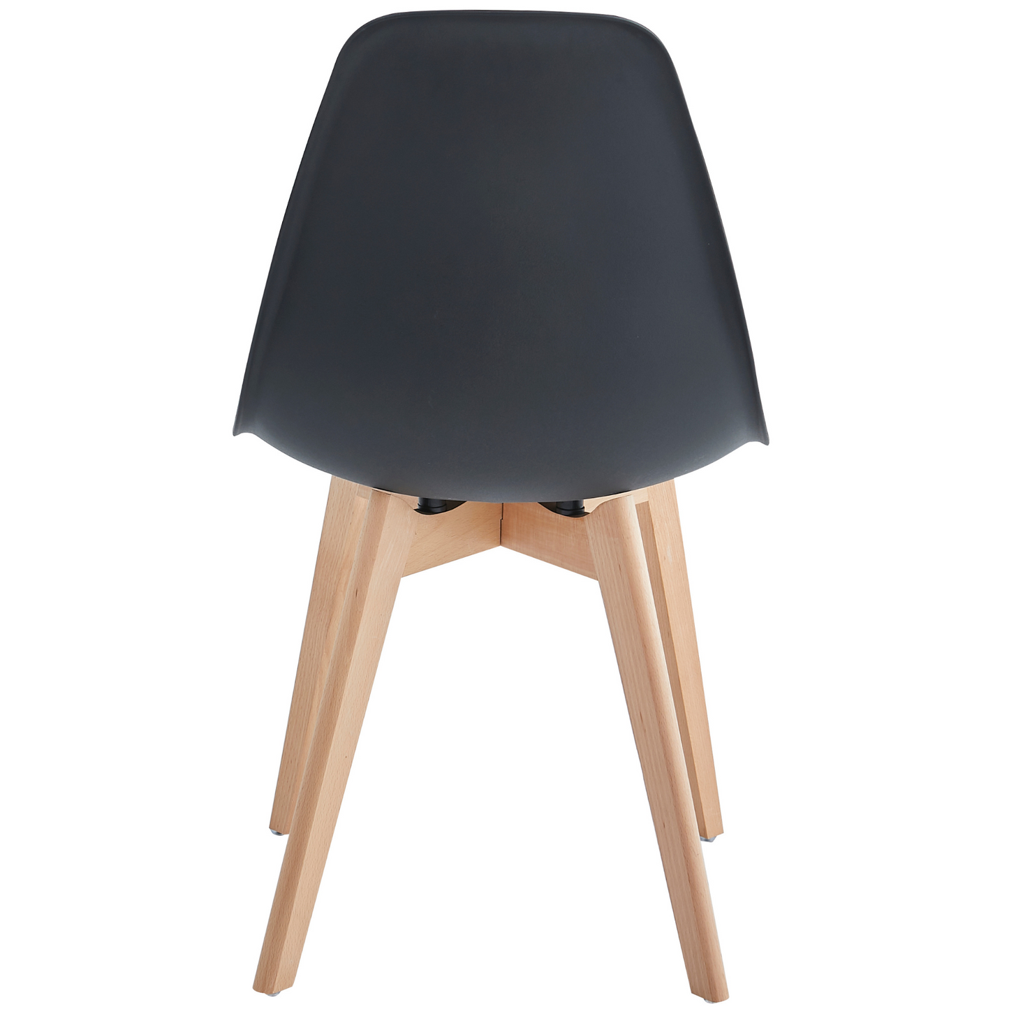 Jessica - Chaise de salle à manger noire avec pieds en bois
