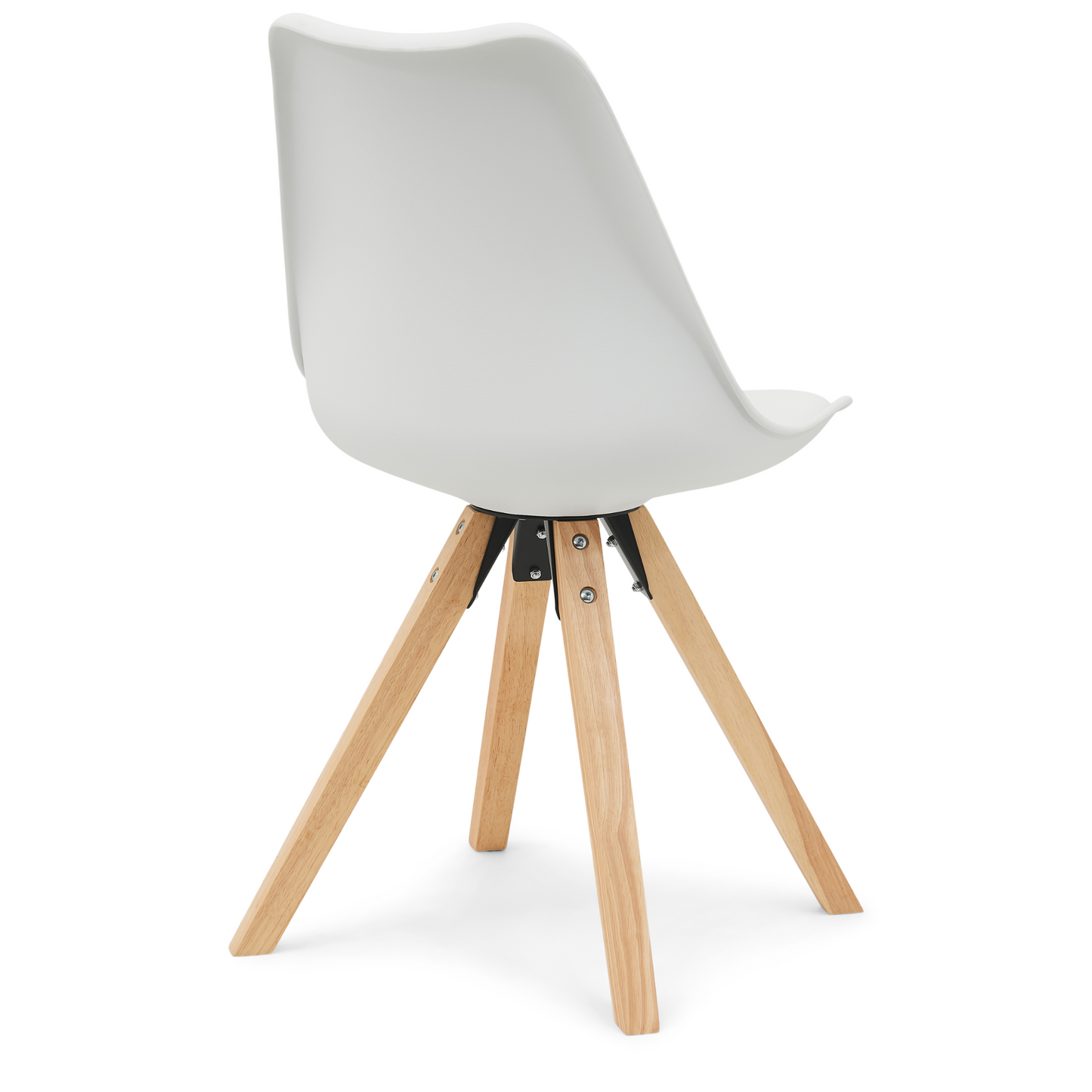 Aria - Chaise de salle à manger blanche avec pieds en bois