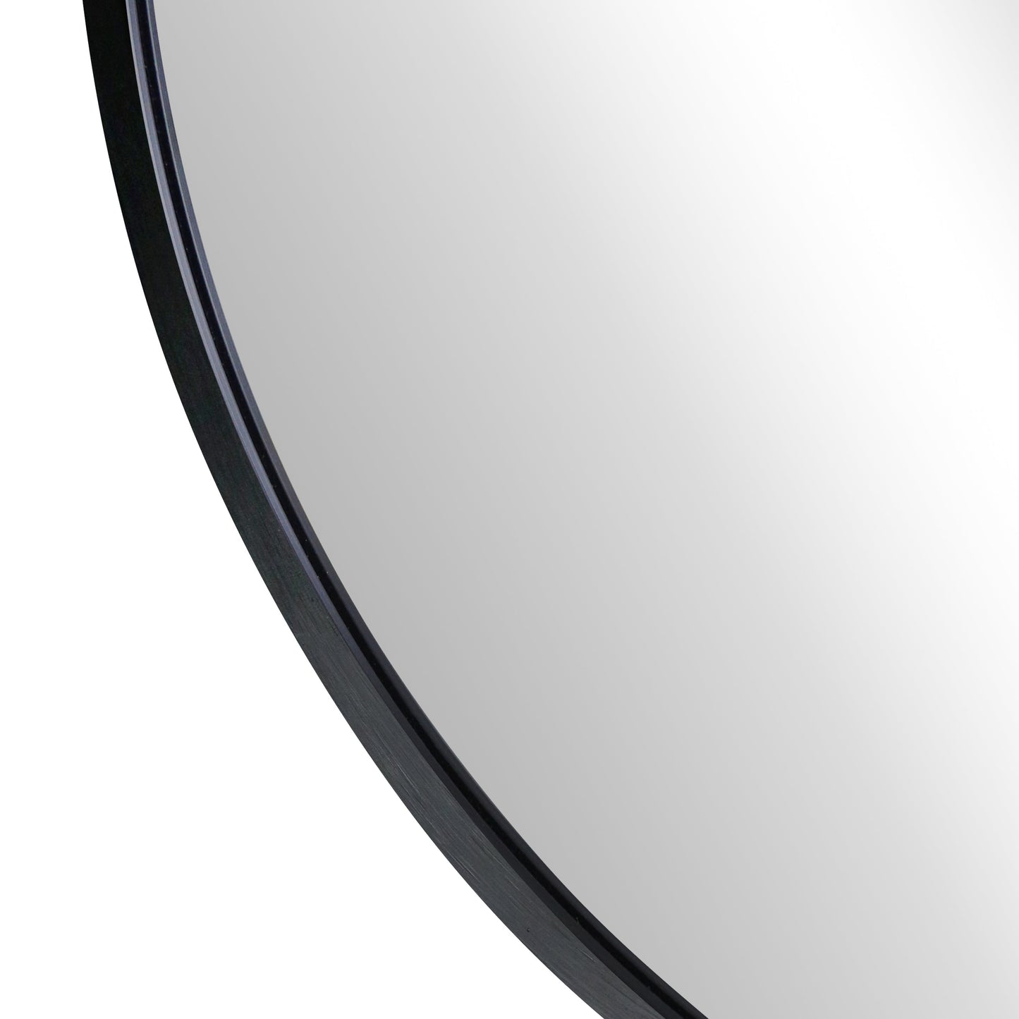 Miroir rond avec cadre noir Ø70 cm