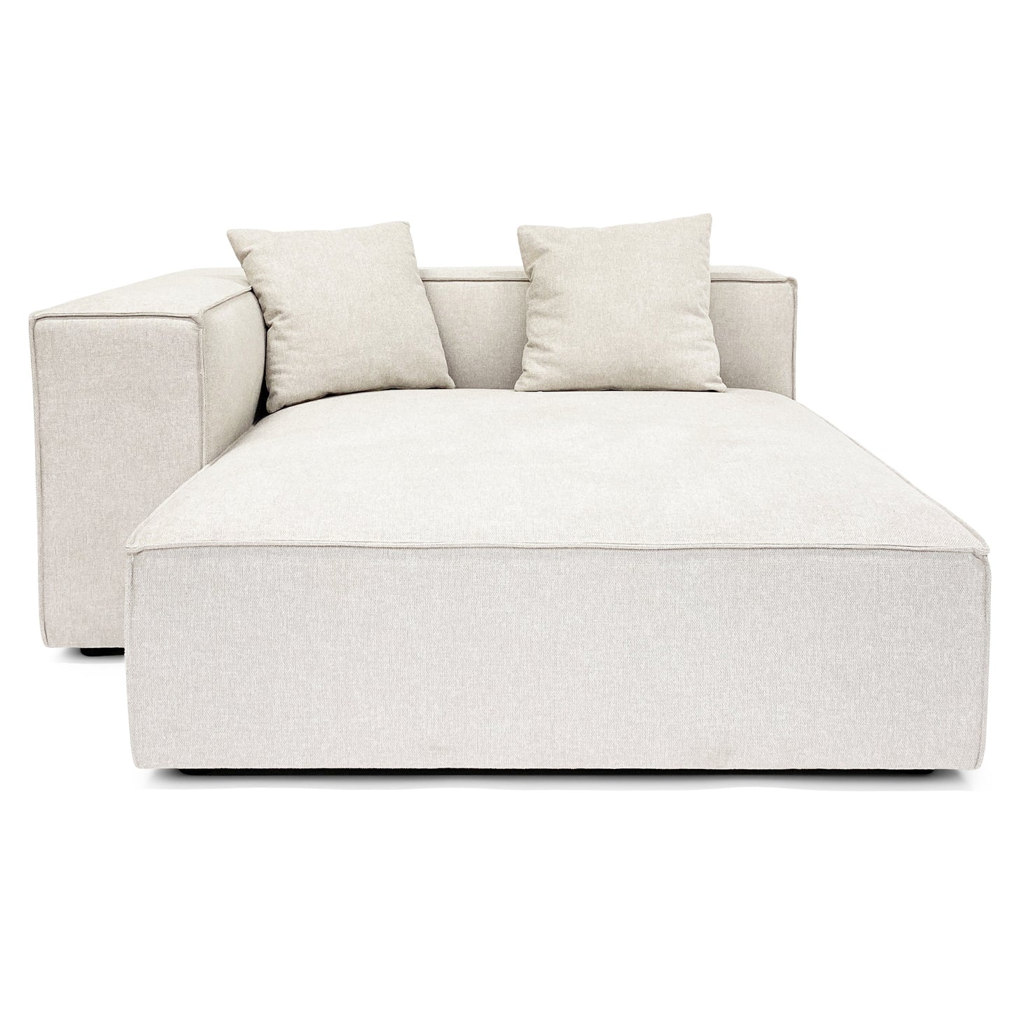 Hailey - Canapé modulaire beige avec méridienne gauche et 2 modules L: 294 x P: 148 x H: 65 cm