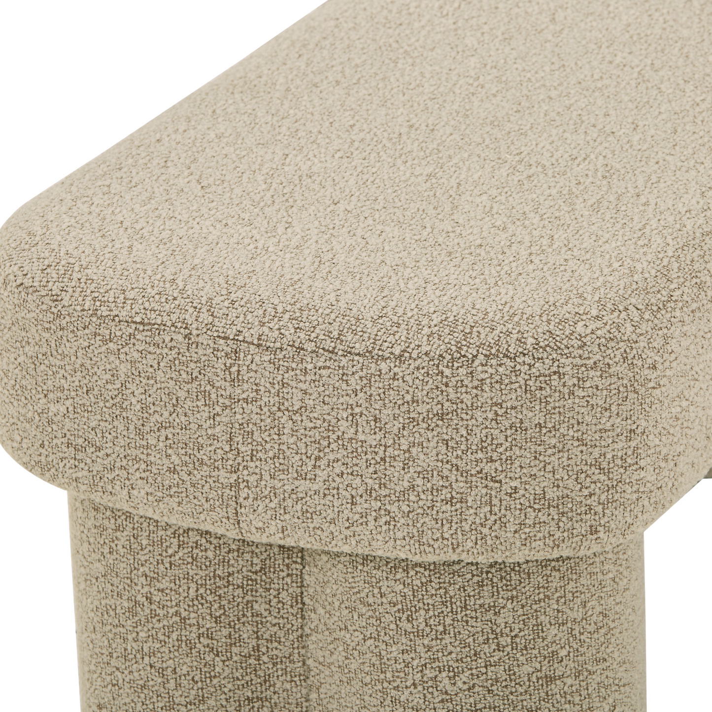 Linea banc beige bouclé 100x42x44 cm
