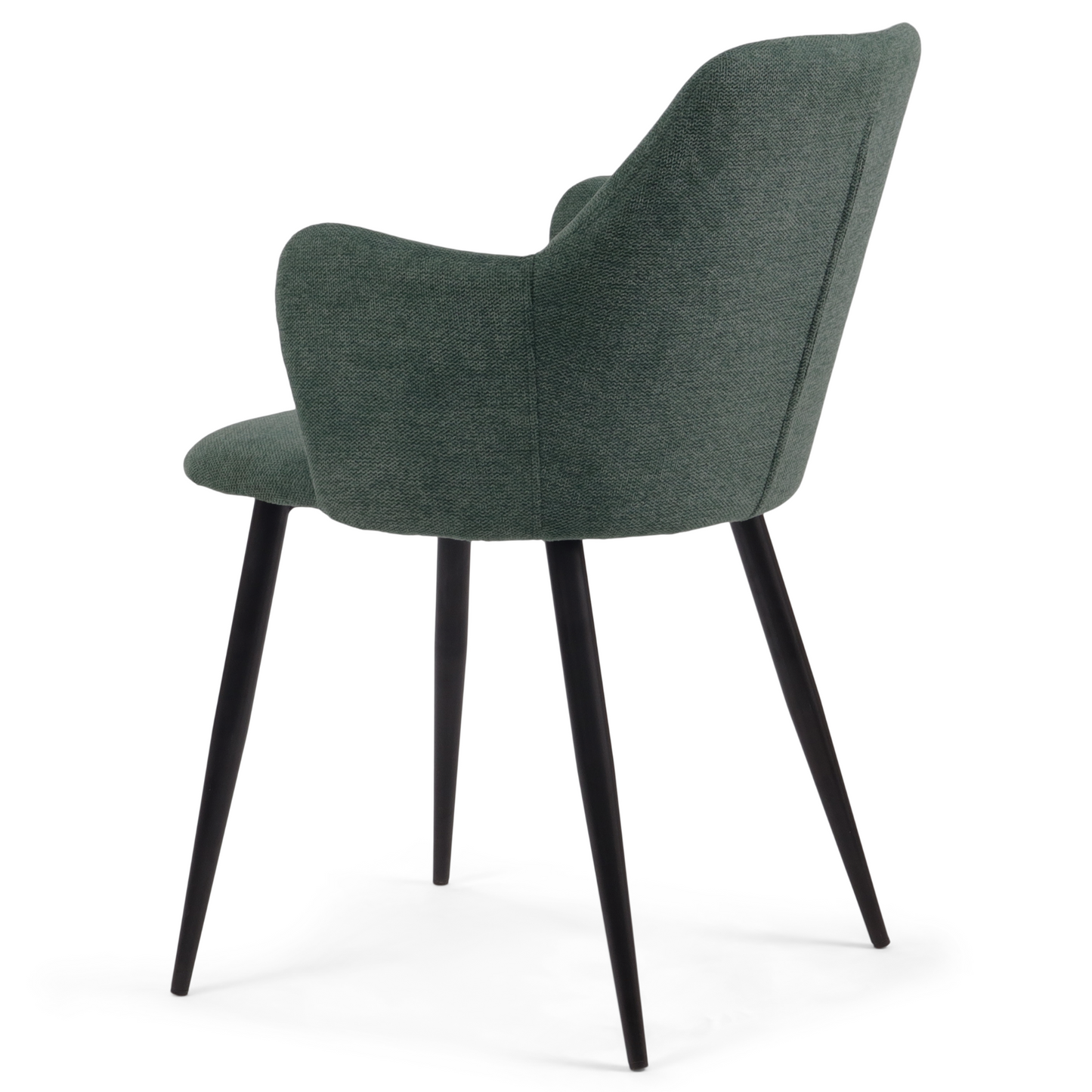 Mathilda - Chaise de salle à manger en tissu vert