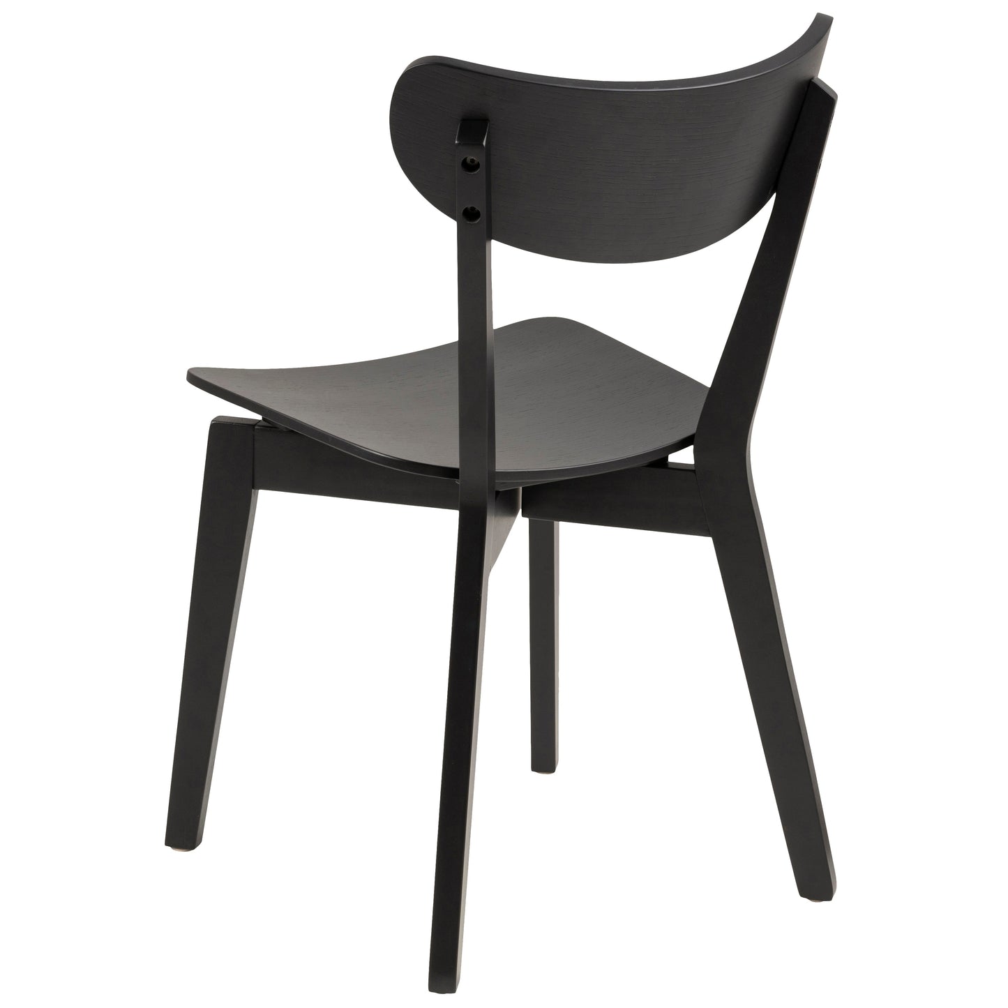 Rickie - Chaise de salle à manger en bois avec placage de chêne noir