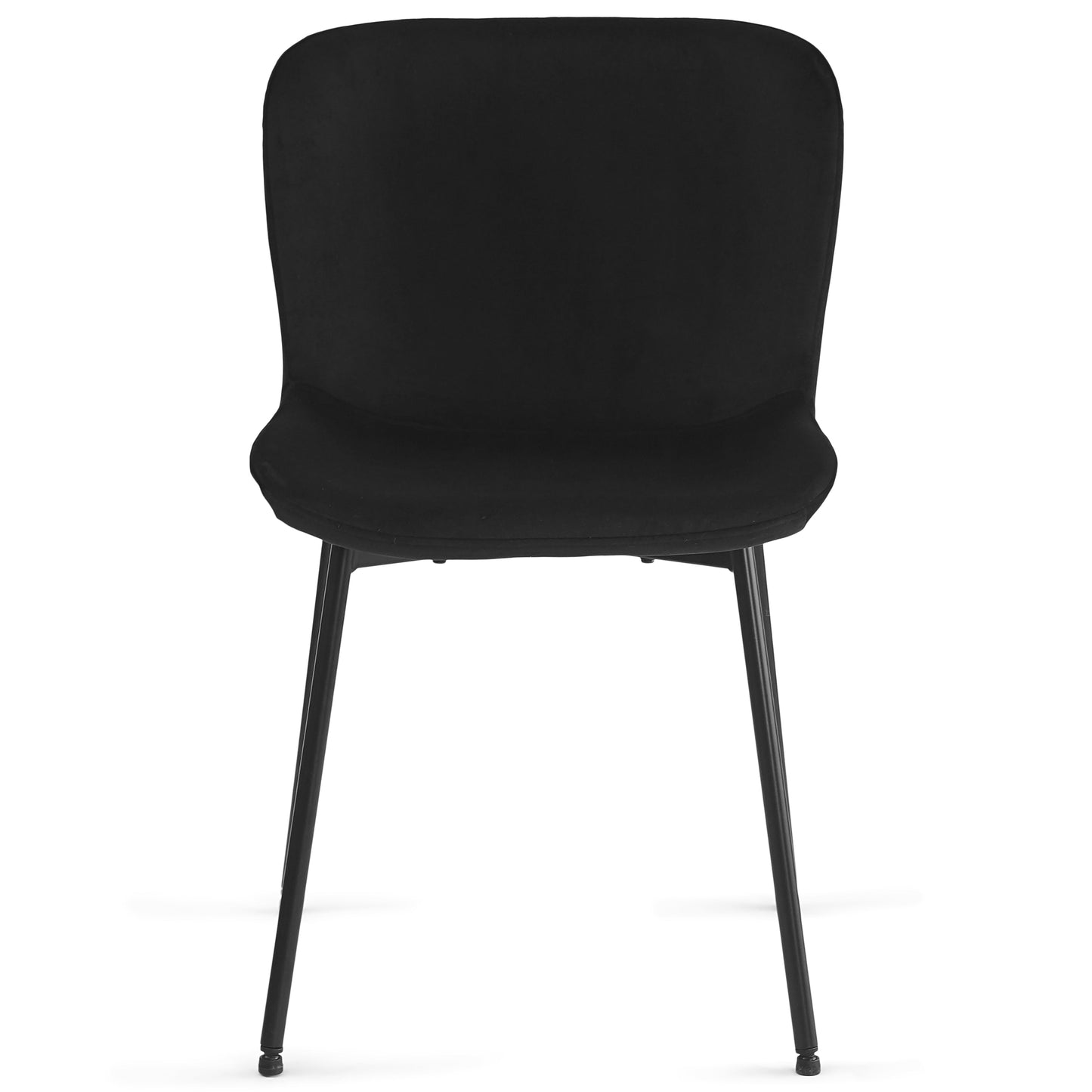 Adena - Chaise de salle à manger en velours noir