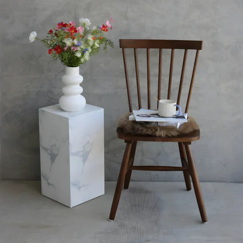 Holly - Chaise de salle à manger en bois de chêne fumé