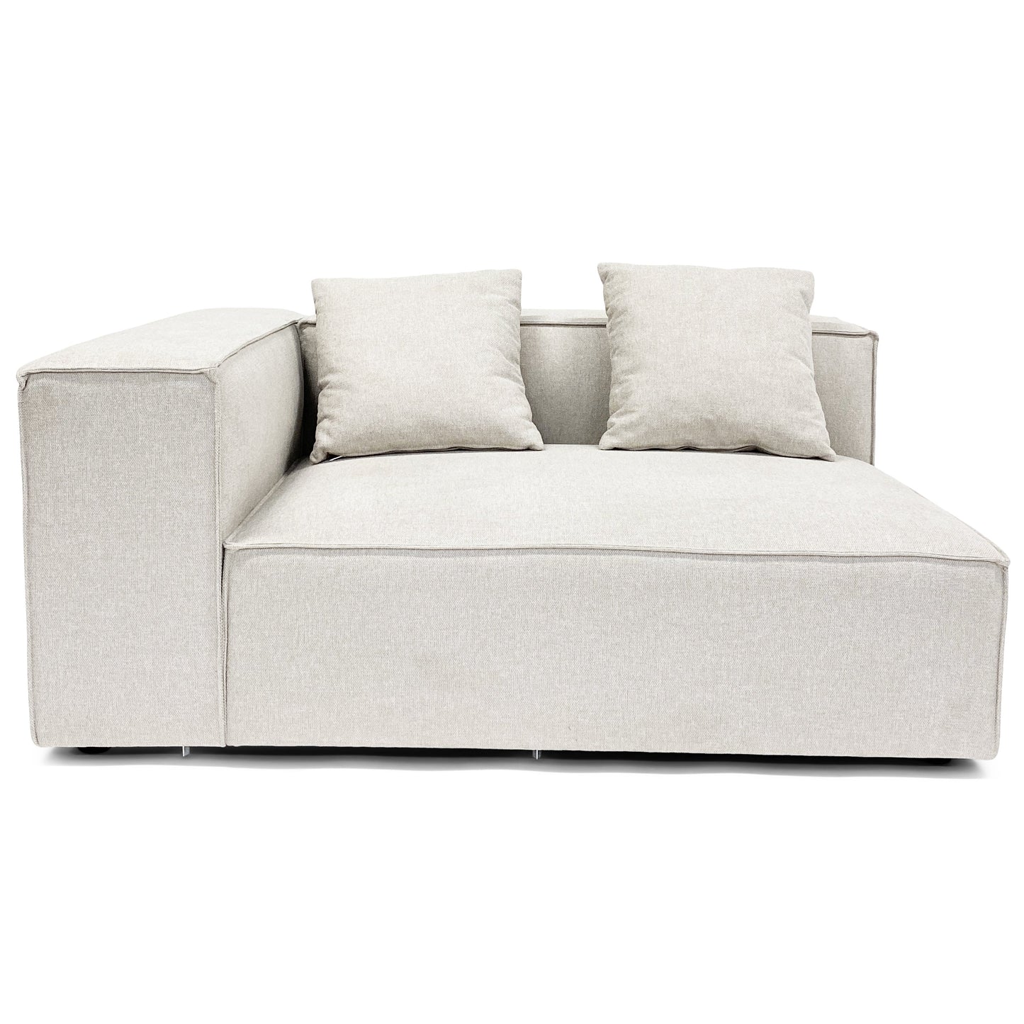 Hailey - Canapé modulaire beige avec 2 modules L: 294 x P: 100 x H: 65 cm