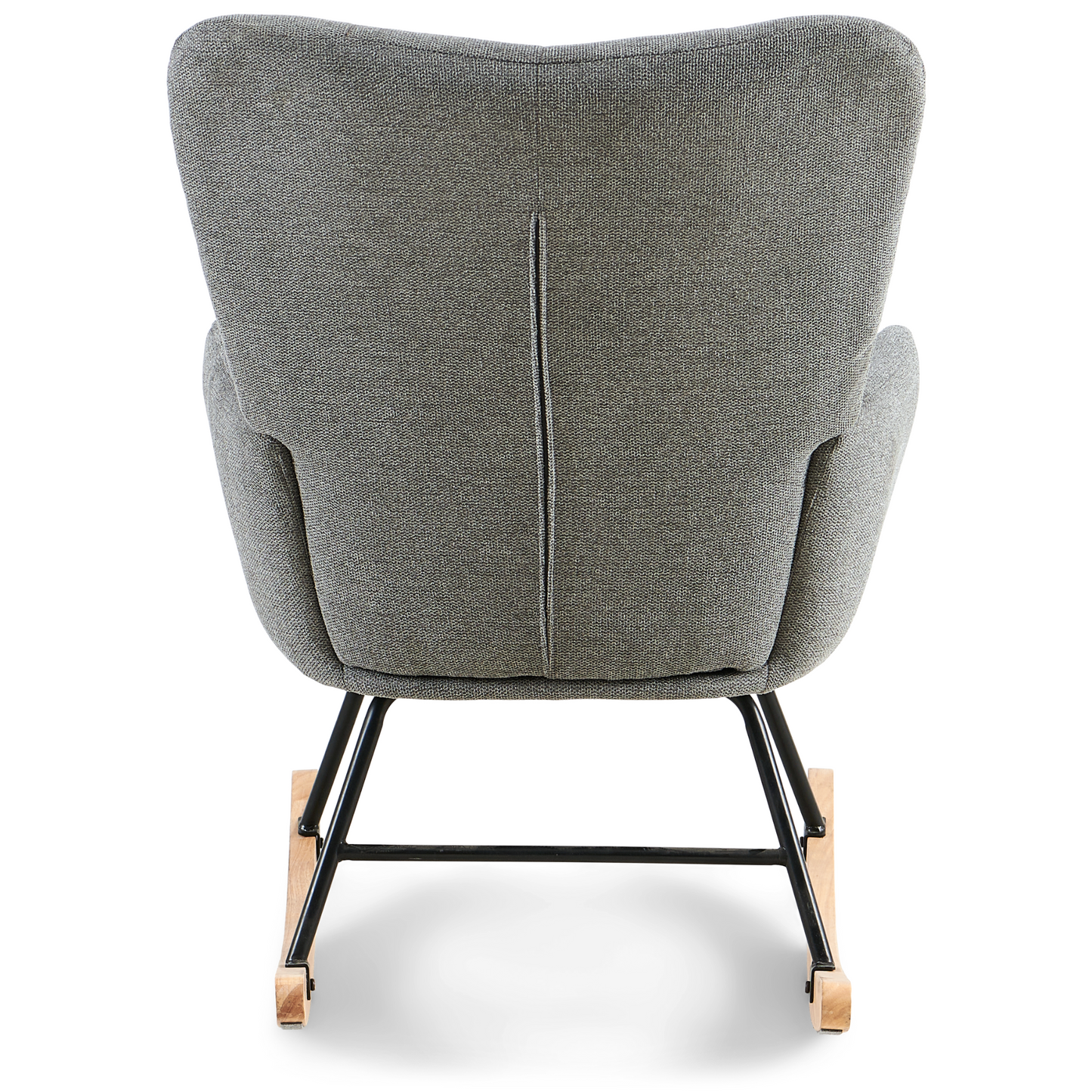 Allison fauteuil à bascule avec accoudoirs - textile gris