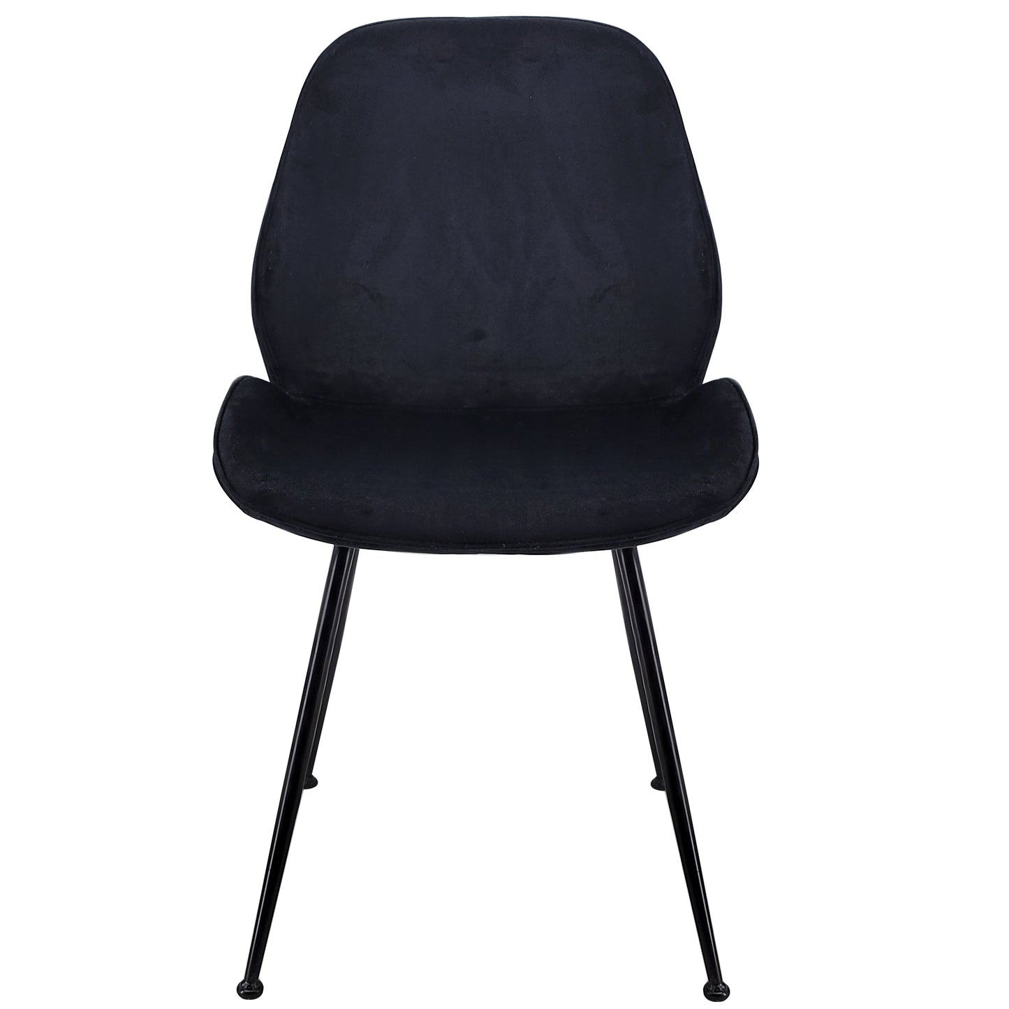 Sallie - Chaise de salle à manger en velours noir