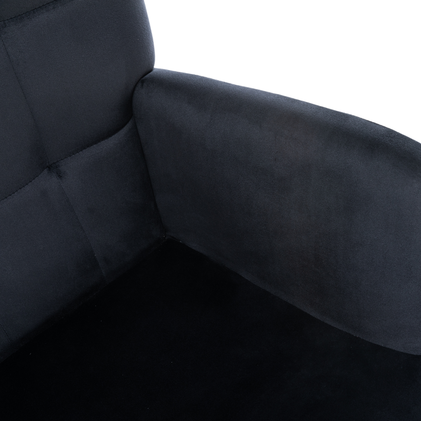 Alfred - Fauteuil avec repose-pieds - Velours noir