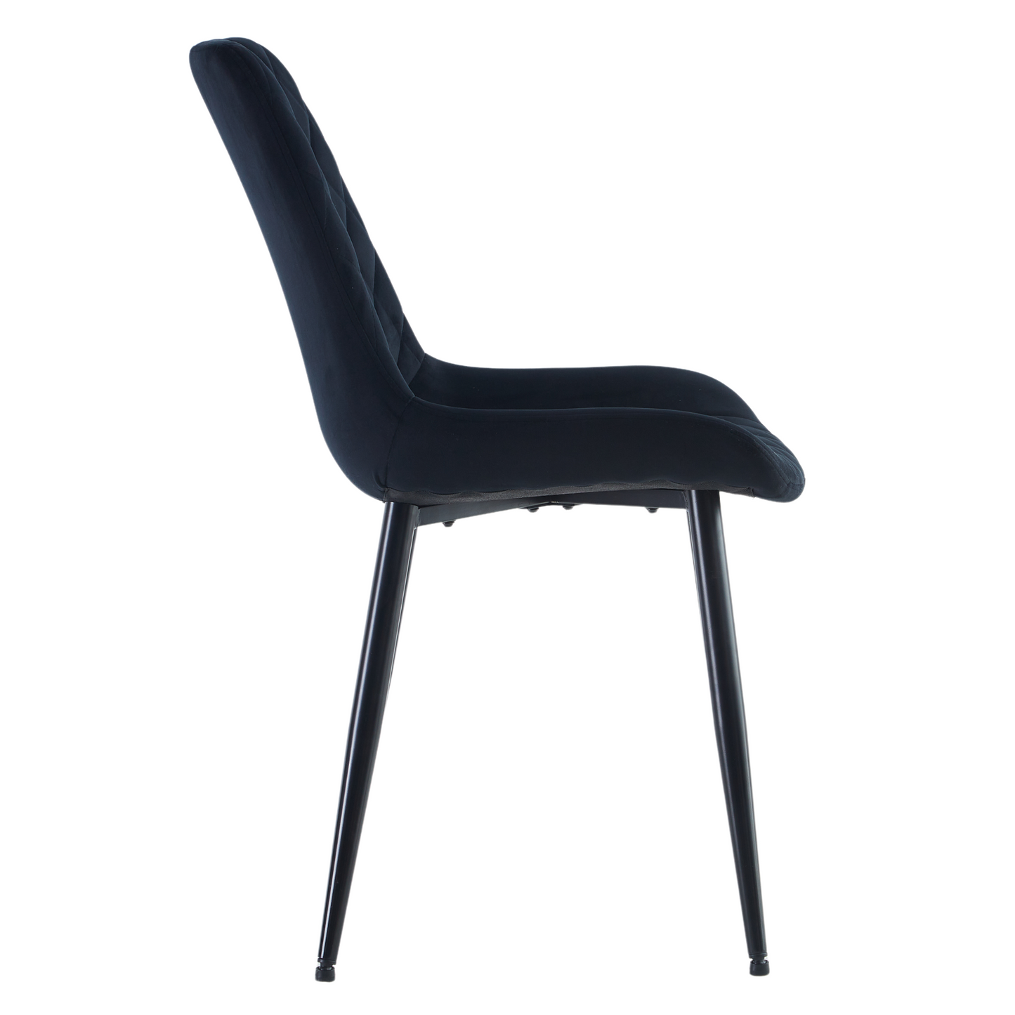 Amina - Chaise de salle à manger en velours noir