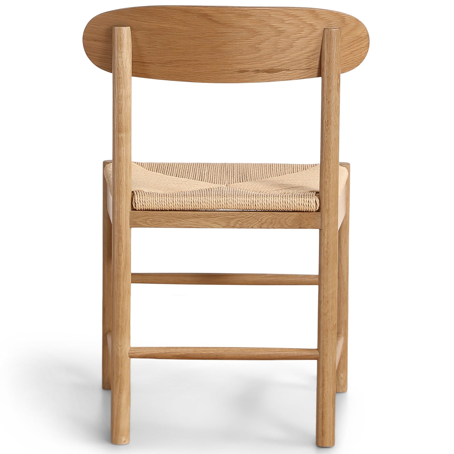 Madison - Chaise en bois en chêne avec assise tressée