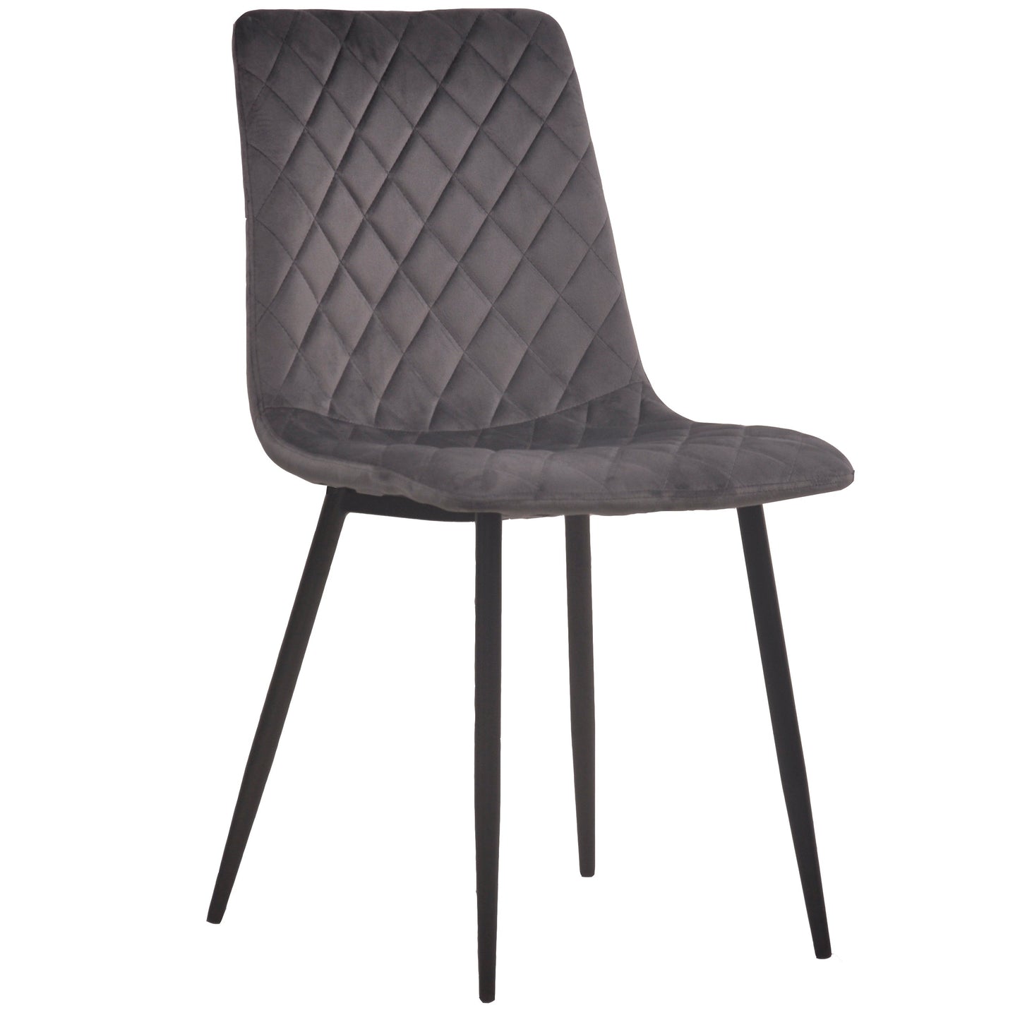 Line - Chaise de salle à manger Velours gris