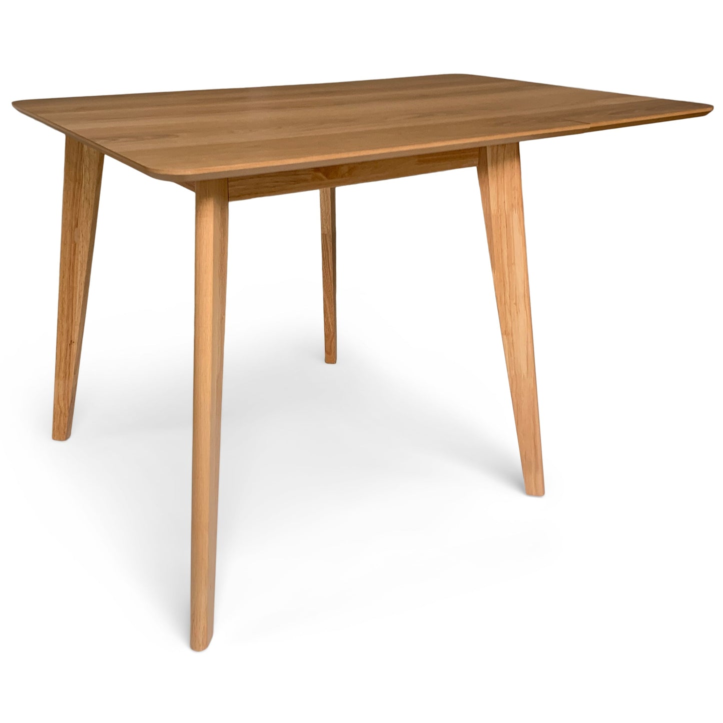 Rickie - Table à manger rabattable extensible en placage de chêne laqué 80/120 x 80 cm