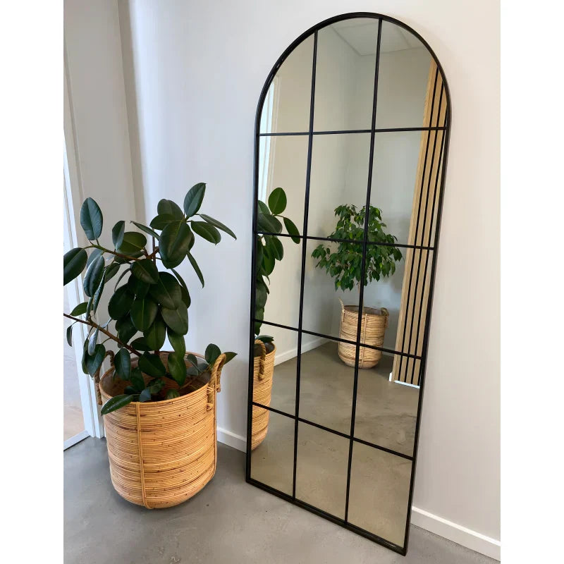 Mia - Miroir de style New York avec cadre noir 70 x 180 cm