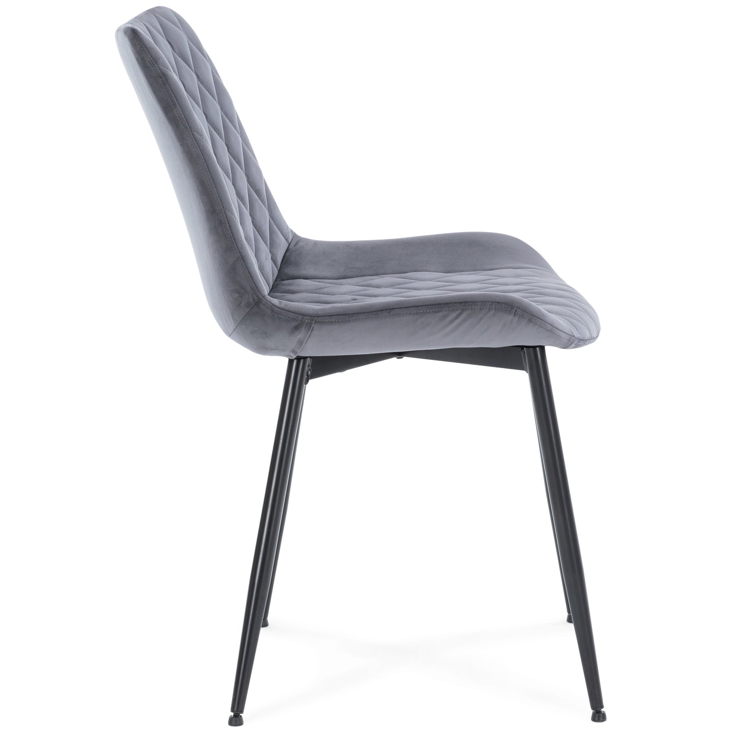 Elisa - Chaise de salle à manger en velours gris