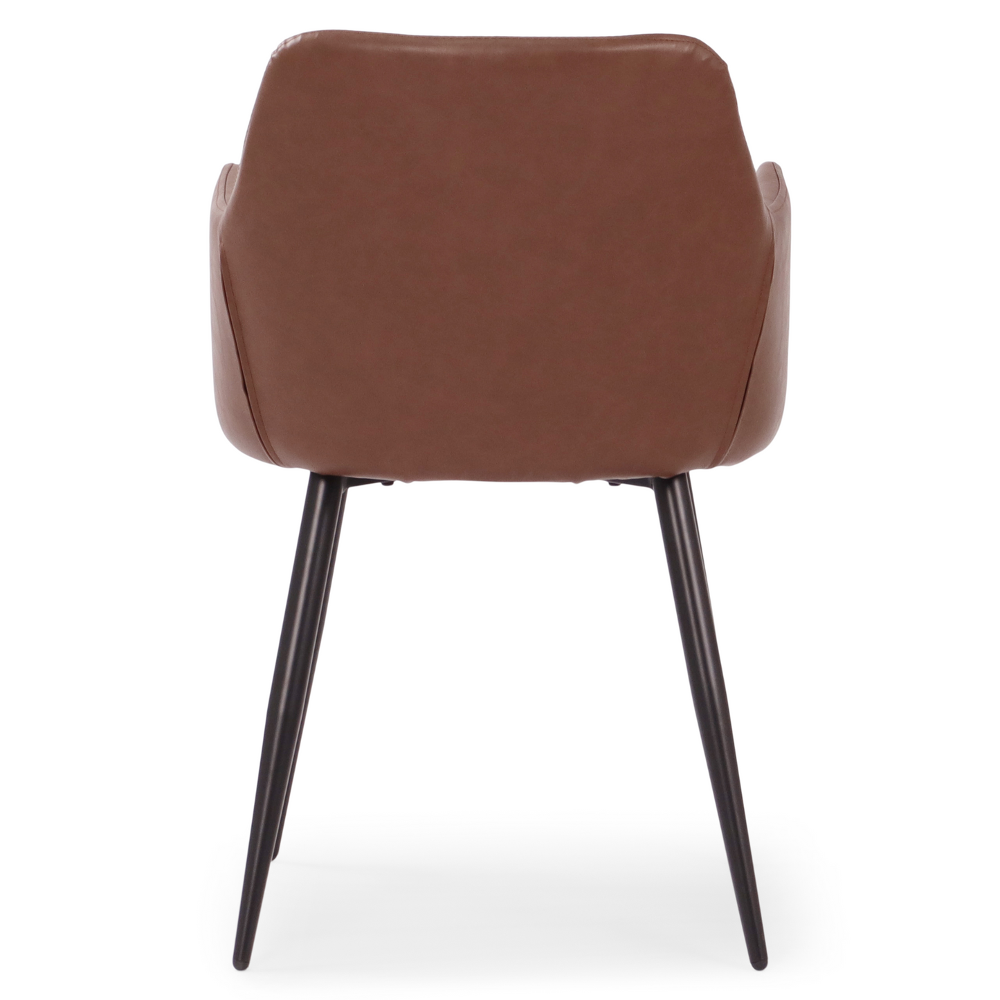 Isabella - chaise de salle à manger en cuir synthétique brun