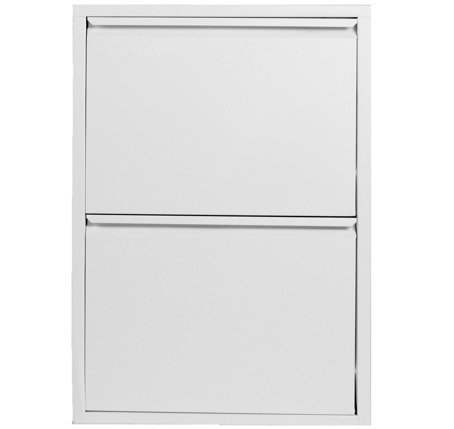 Louis - Armoire à chaussures Métal blanc avec 2 portes