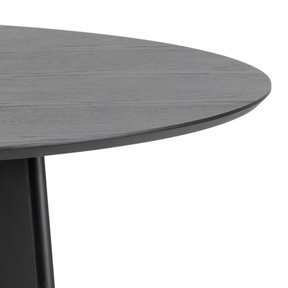 Rickie - Table de salle à manger ronde noire Ø140 cm