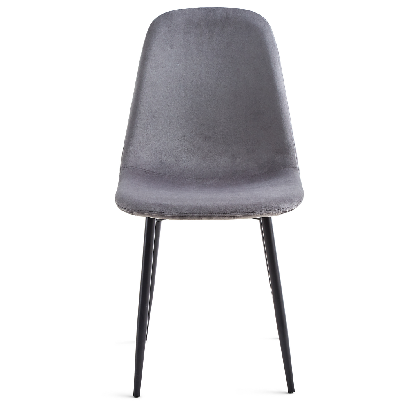 Anna - Chaise de salle à manger rembourrée en velours gris