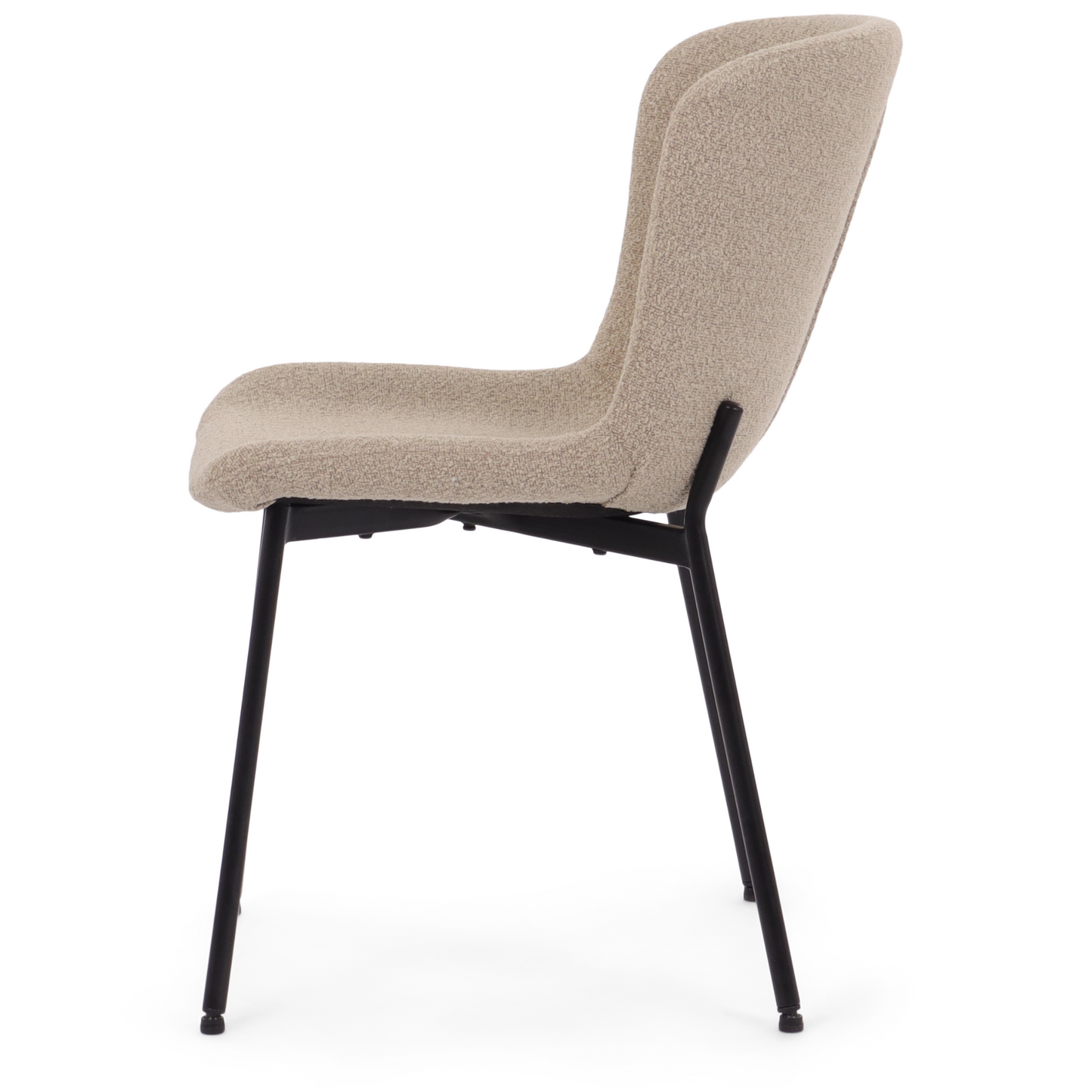 Adena - Chaise de salle à manger en bouclé beige
