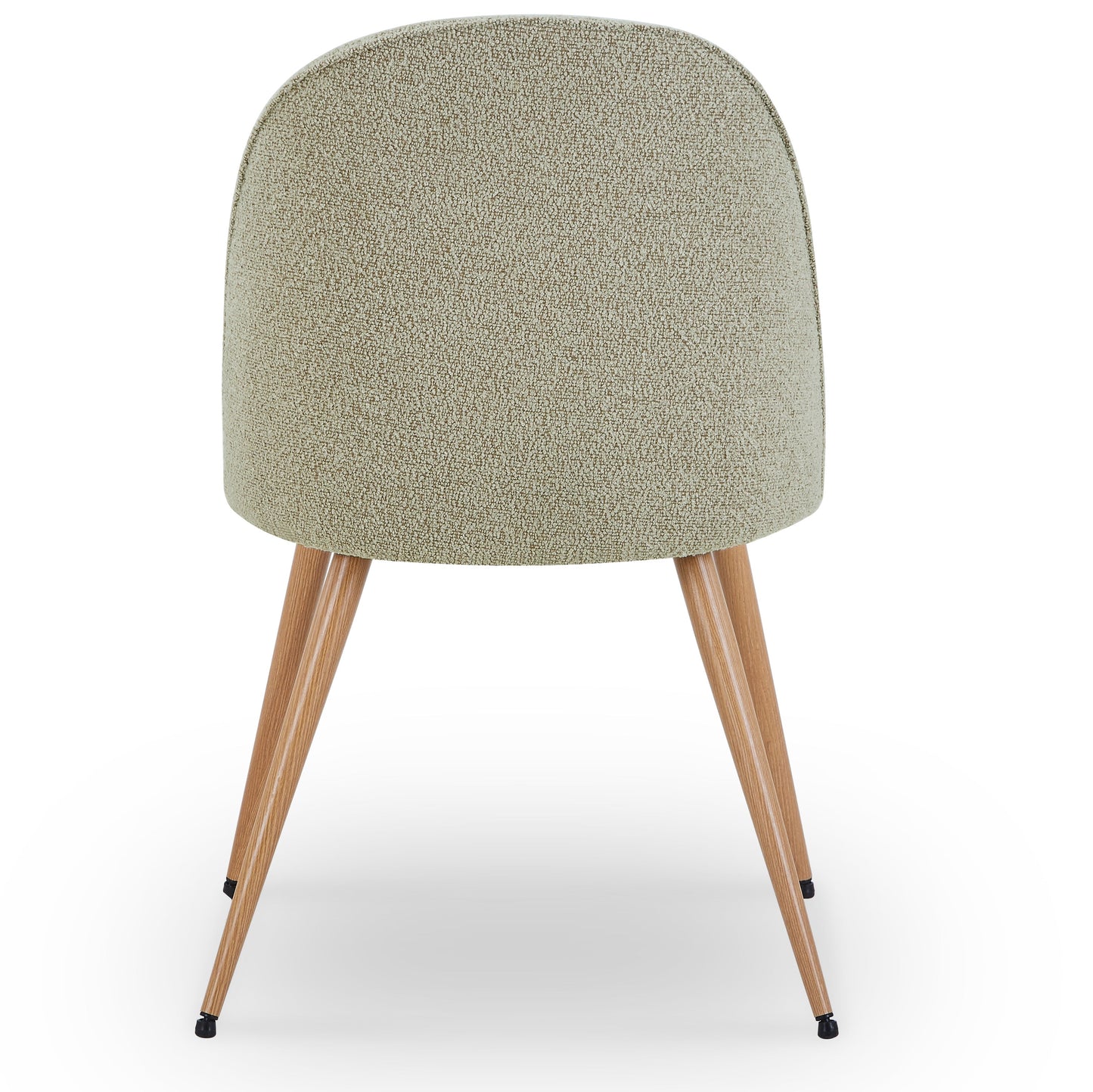 Annika Chaise de salle à manger – Tissu bouclé sable avec pieds aspect chêne