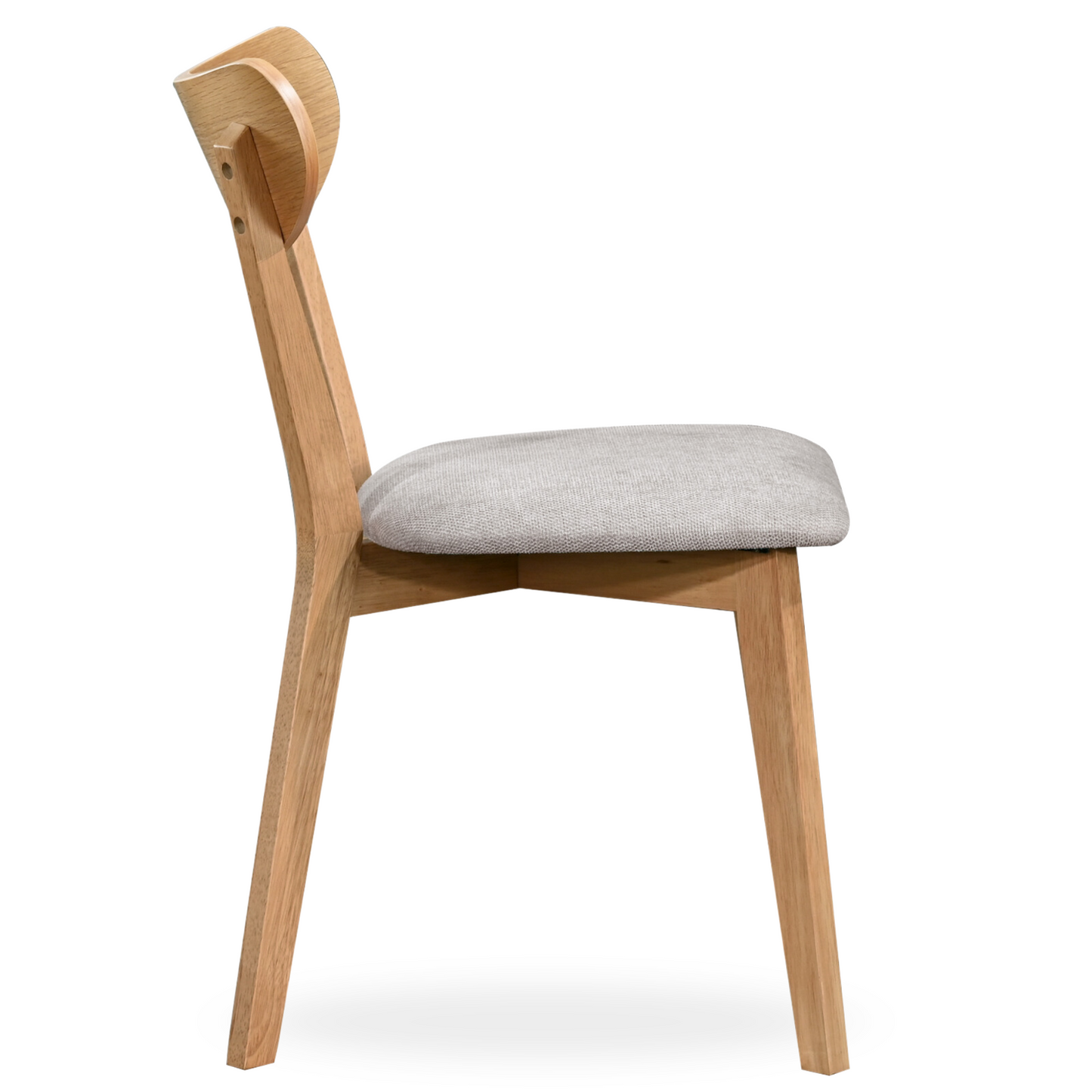 Chaise de salle à manger Rickie - Chaise en bois en chêne avec assise rembourrée
