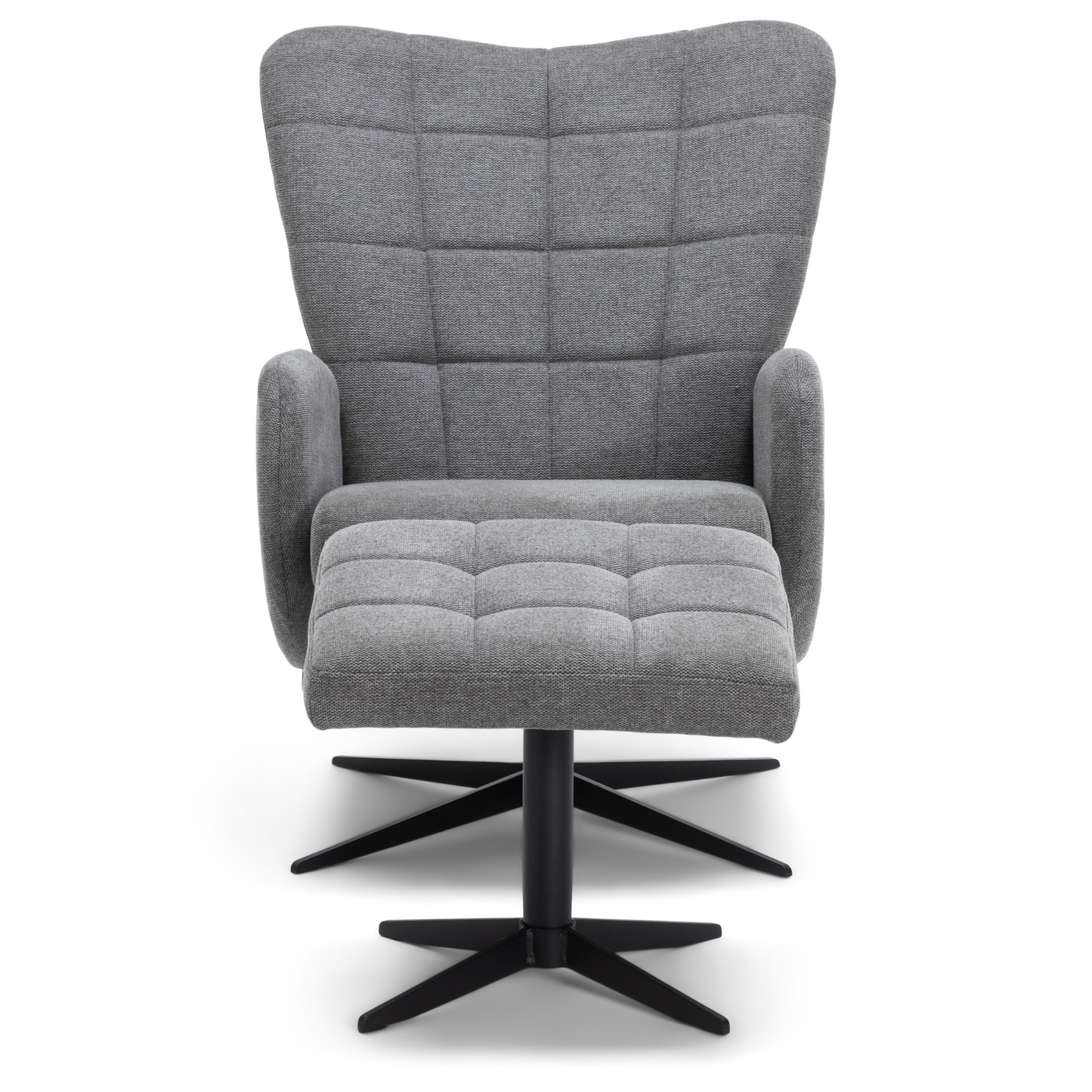 Alfred - Fauteuil inclinable avec repose-pieds - Gris