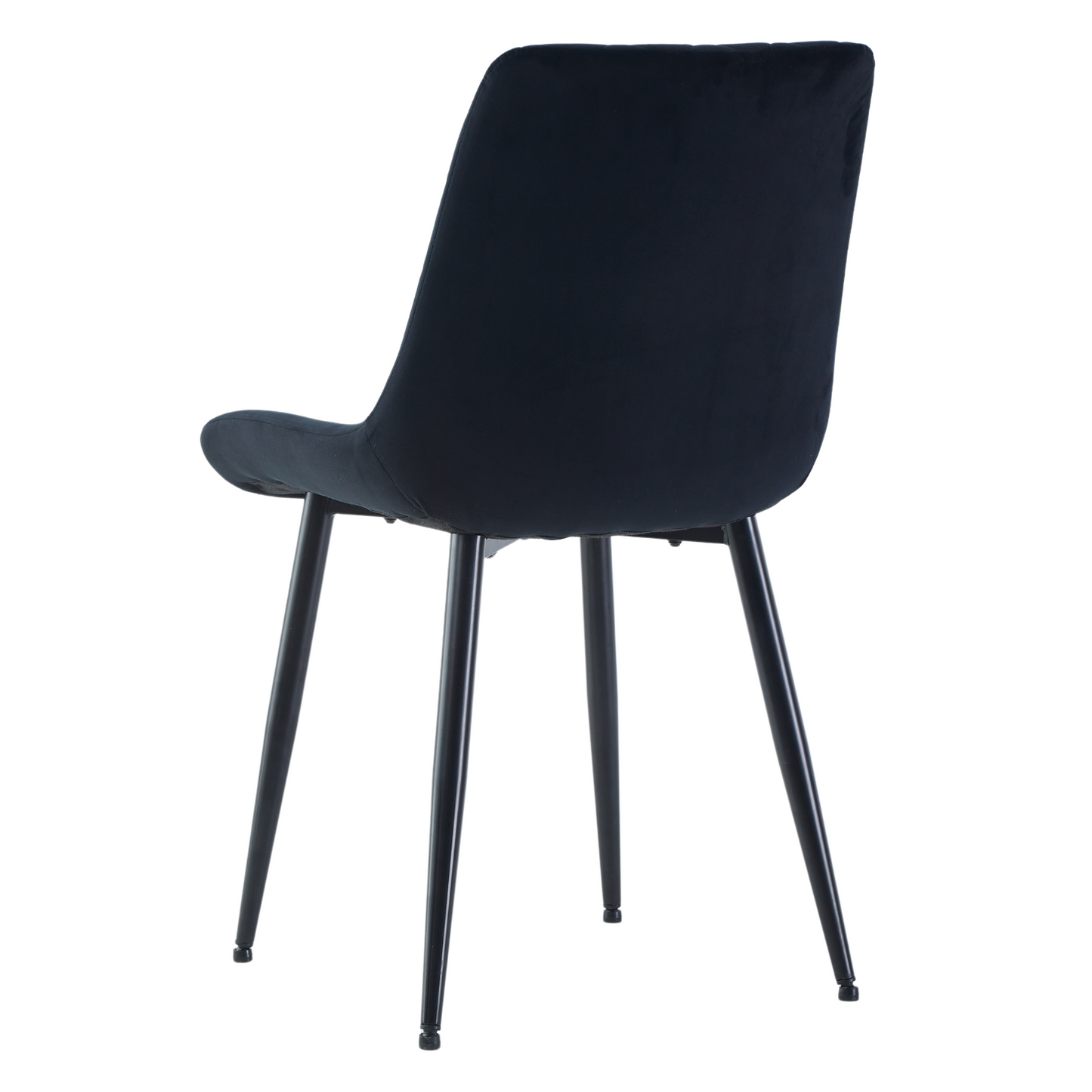 Amina - Chaise de salle à manger en velours noir