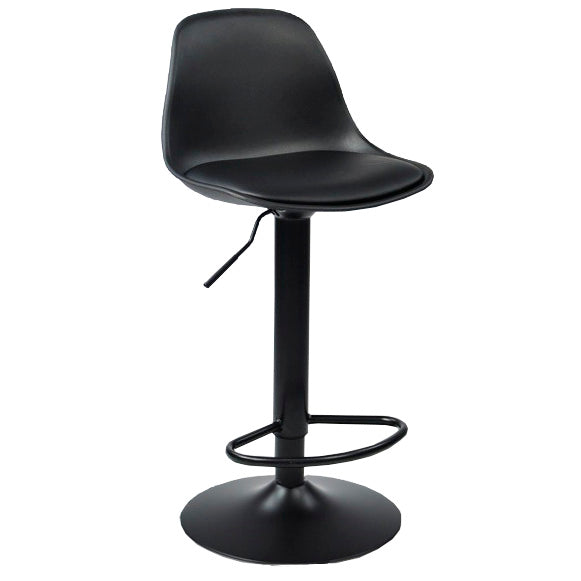 Sandie - Tabouret de bar réglable en hauteur - Plastique noir