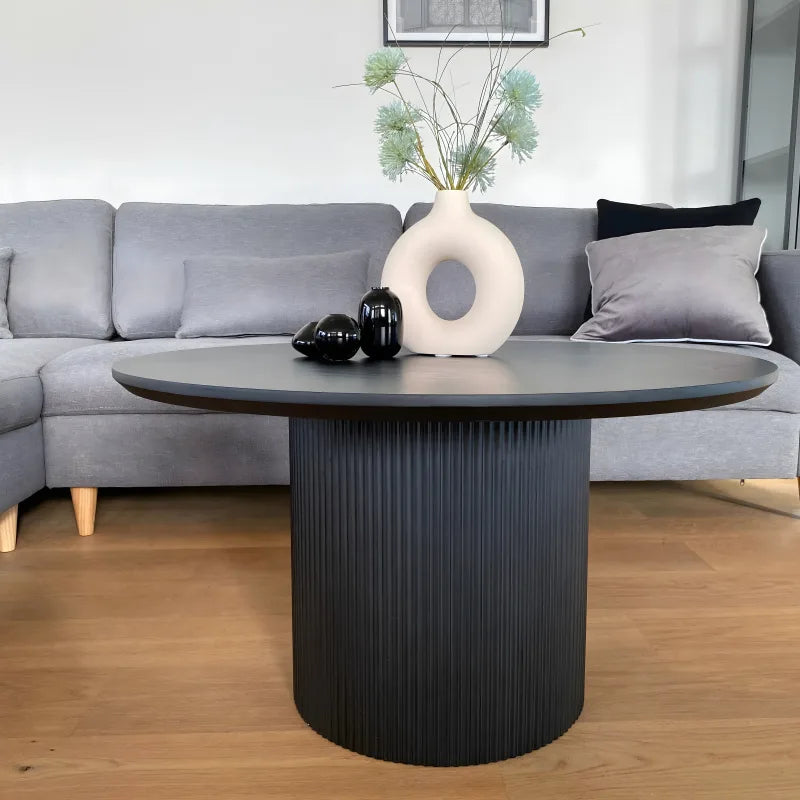 Carisma - Table basse noire Ø80 cm