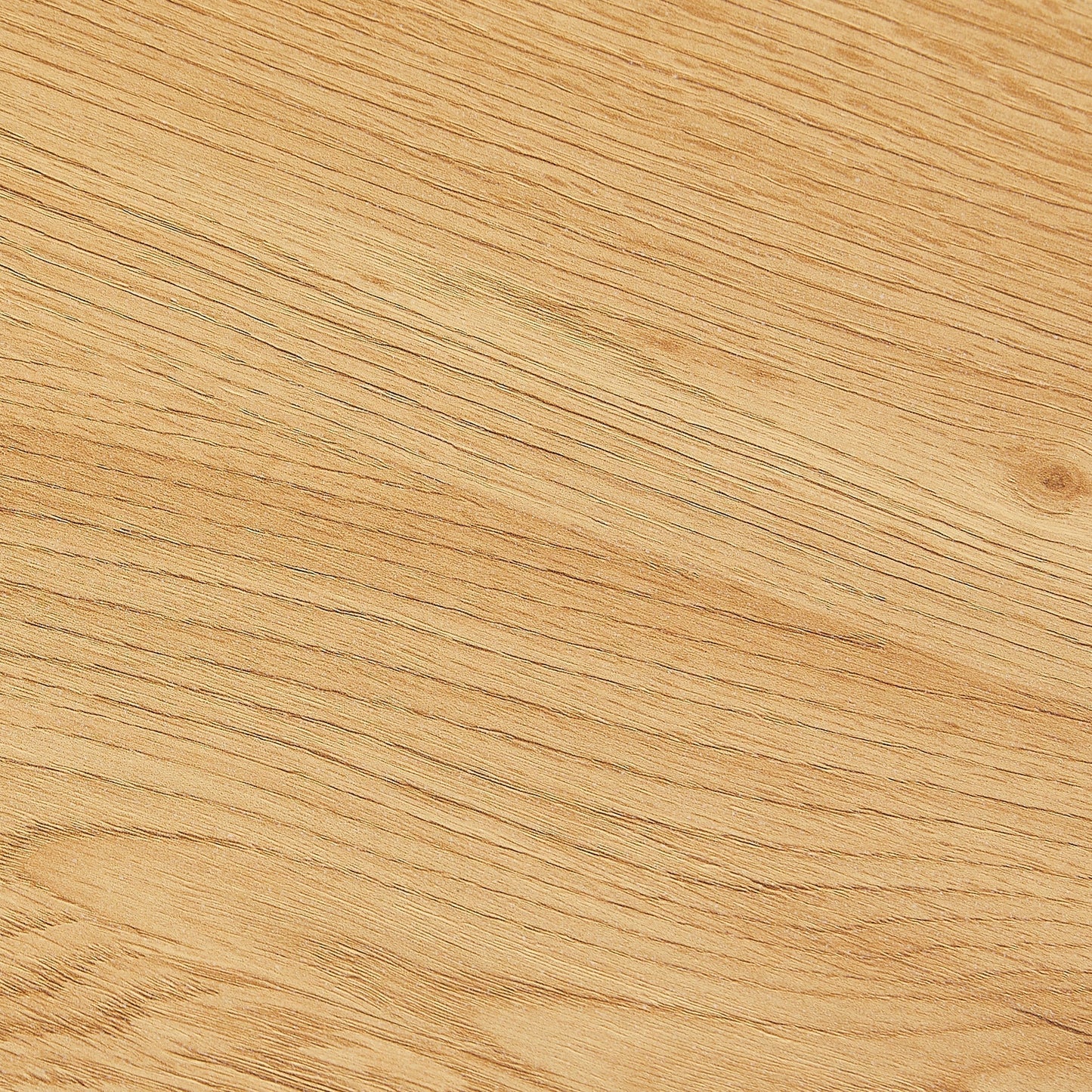 Milas - Table ronde à lamelles Ø120 cm aspect chêne avec pied colonne