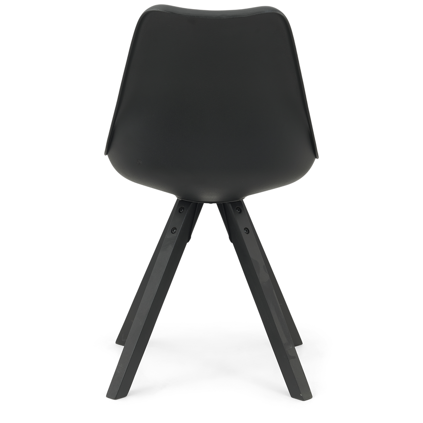 Aria - Chaise de salle à manger noire avec pieds en bois noirs