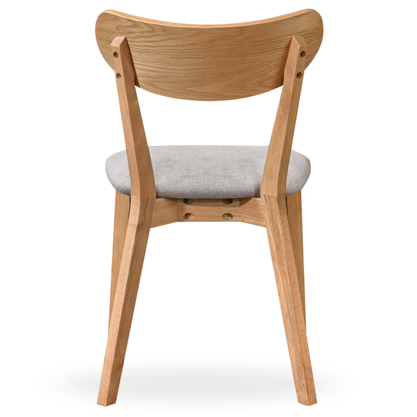 Chaise de salle à manger Rickie - Chaise en bois en chêne avec assise rembourrée